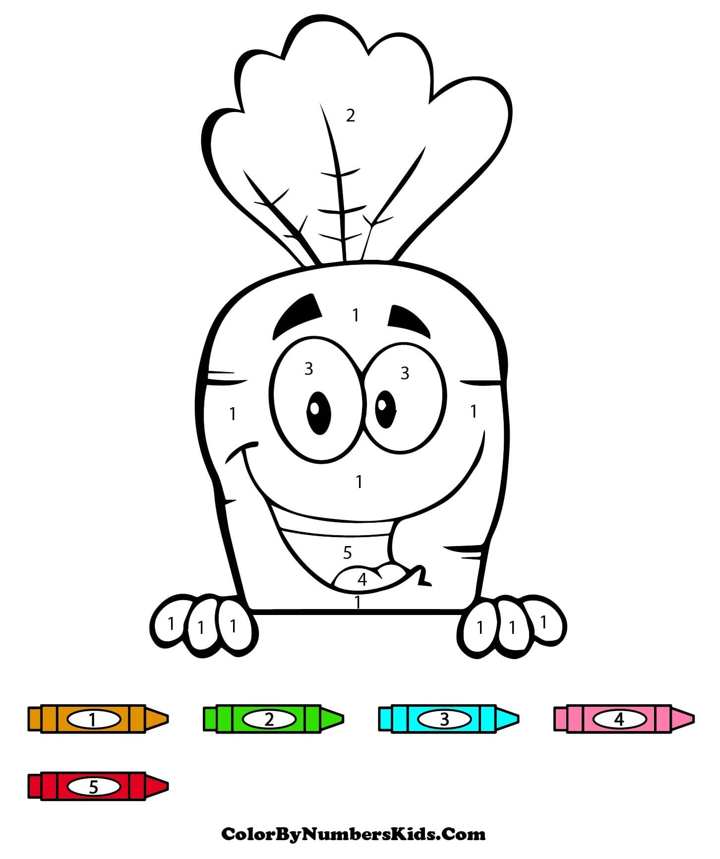 Animated Carrot Color By Number
