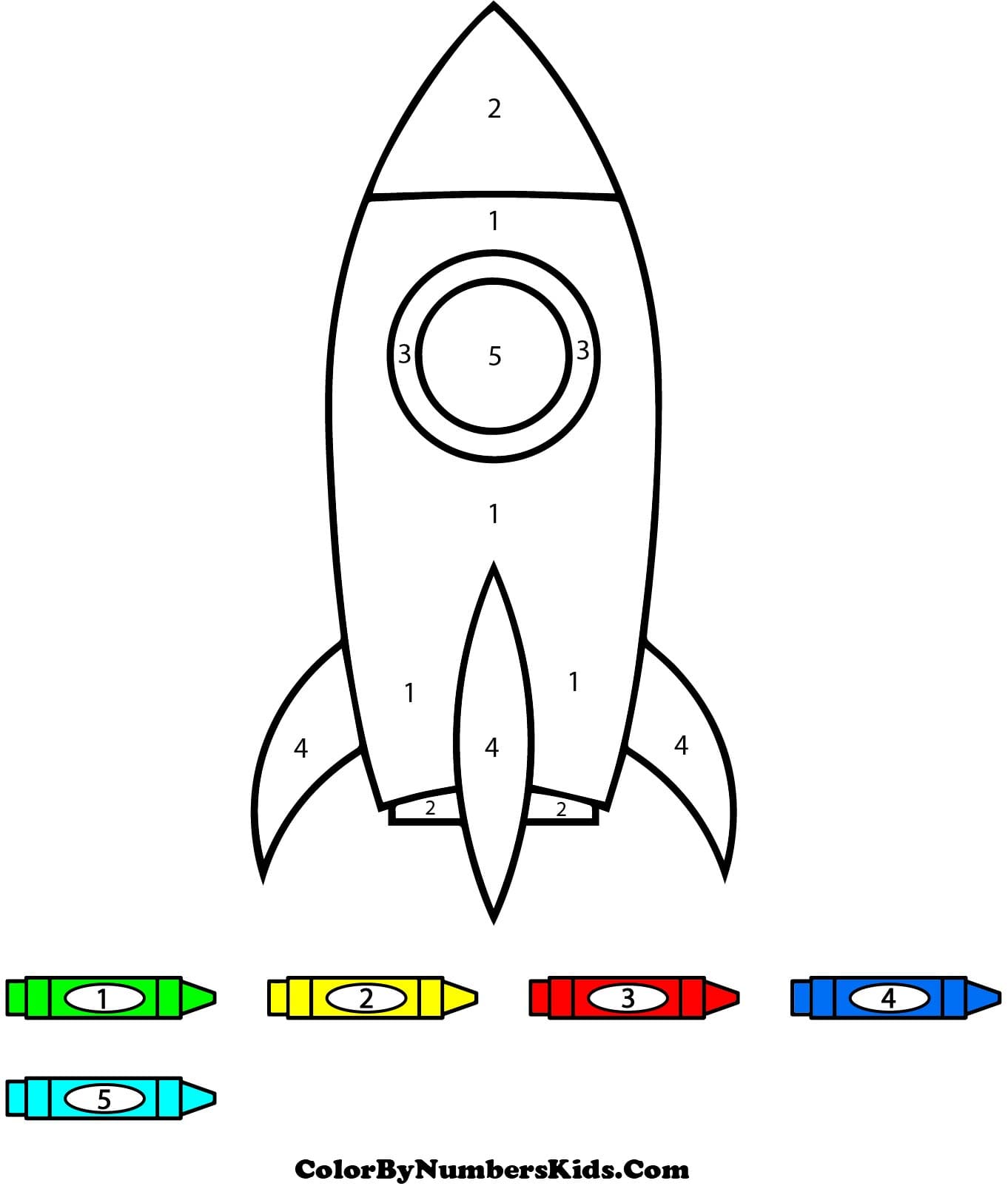 Basic Rocket Color By Number