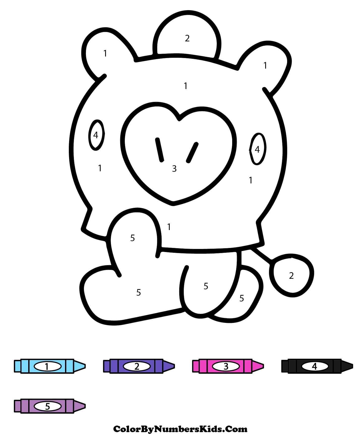 BT21 Color By Number For Kids