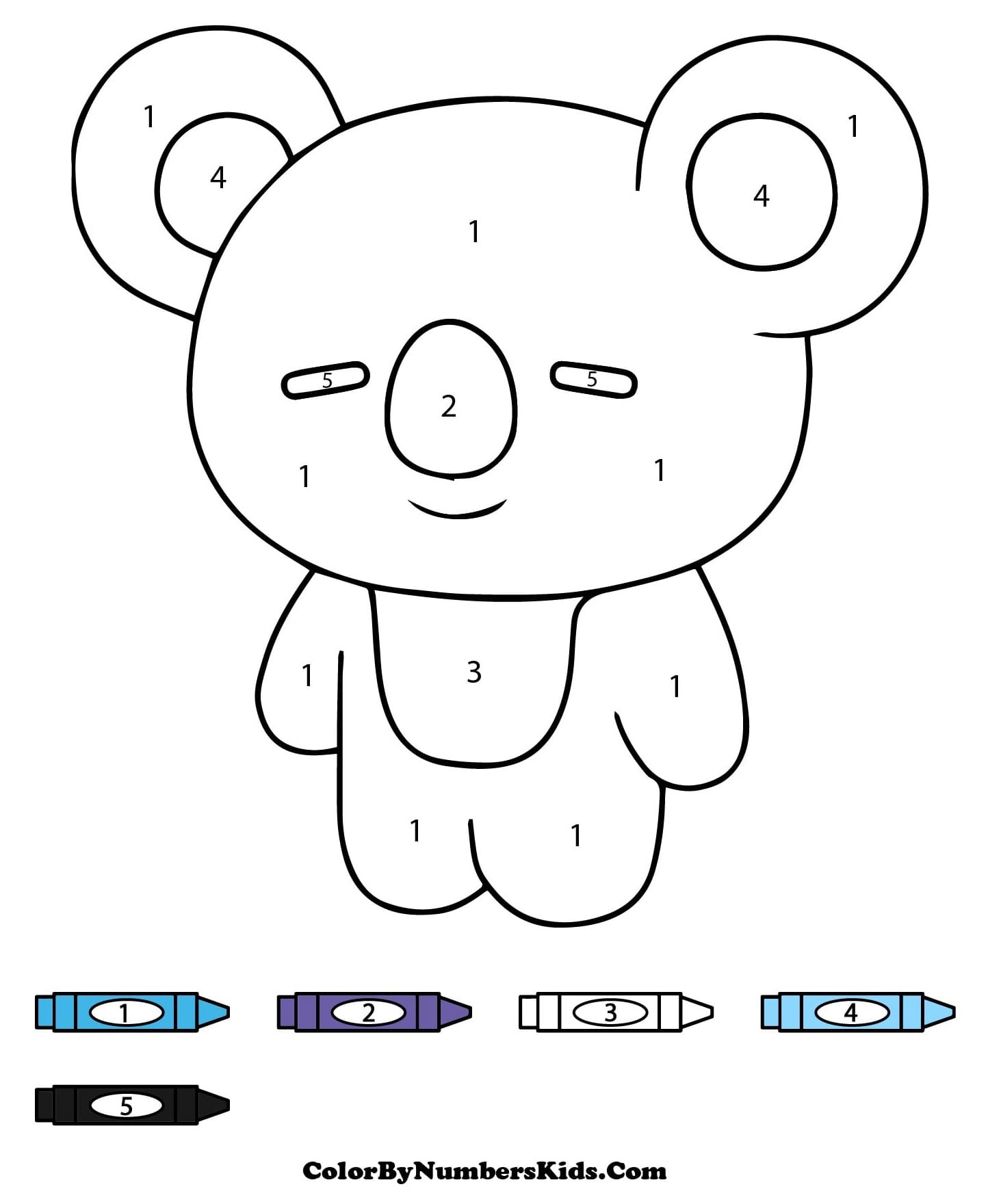 BT21 Koya Color By Number