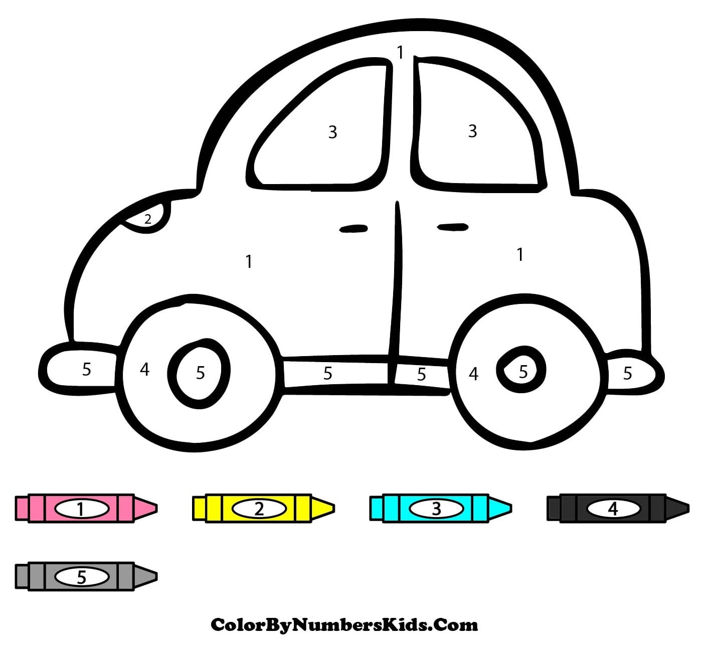 Car Color By Numbers