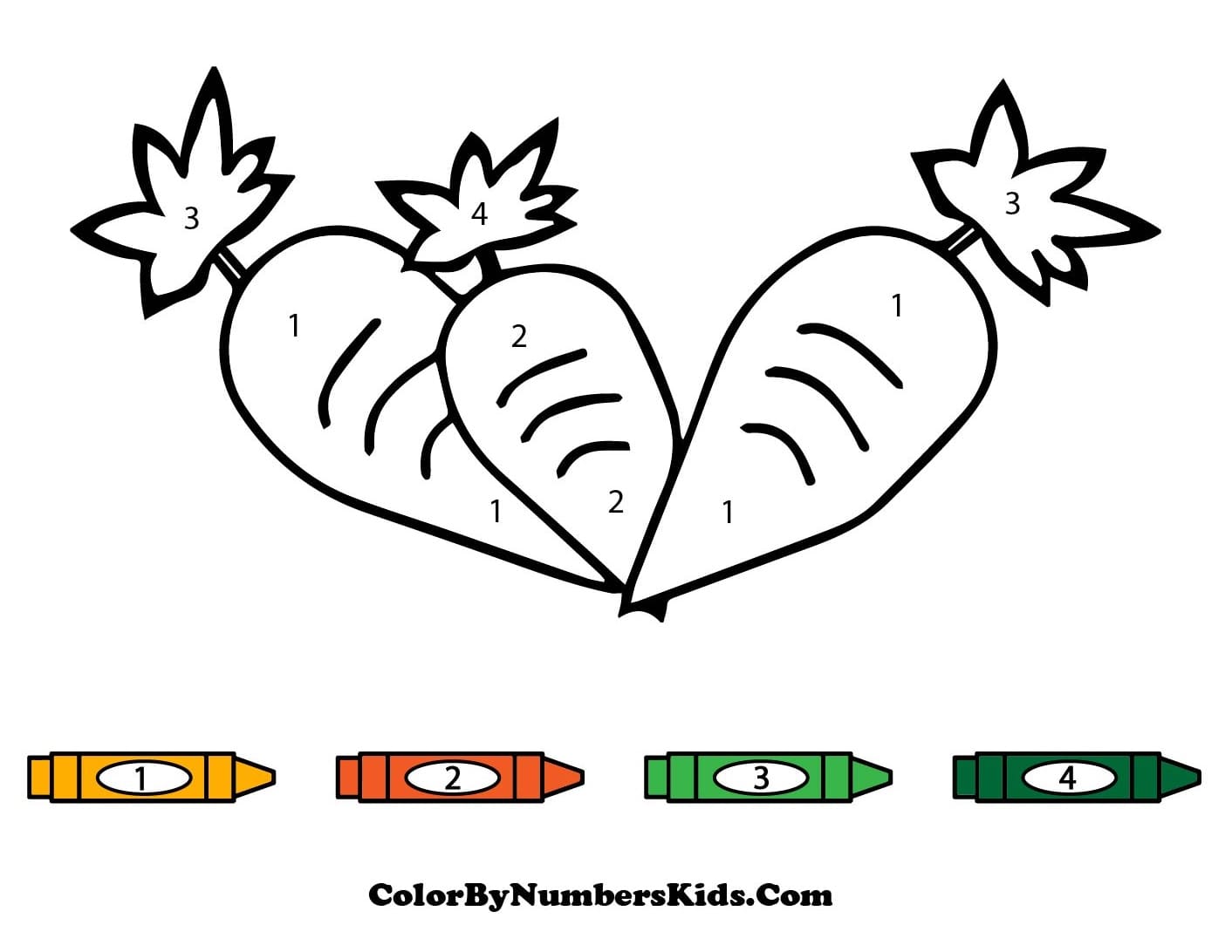 Carrots Color By Number