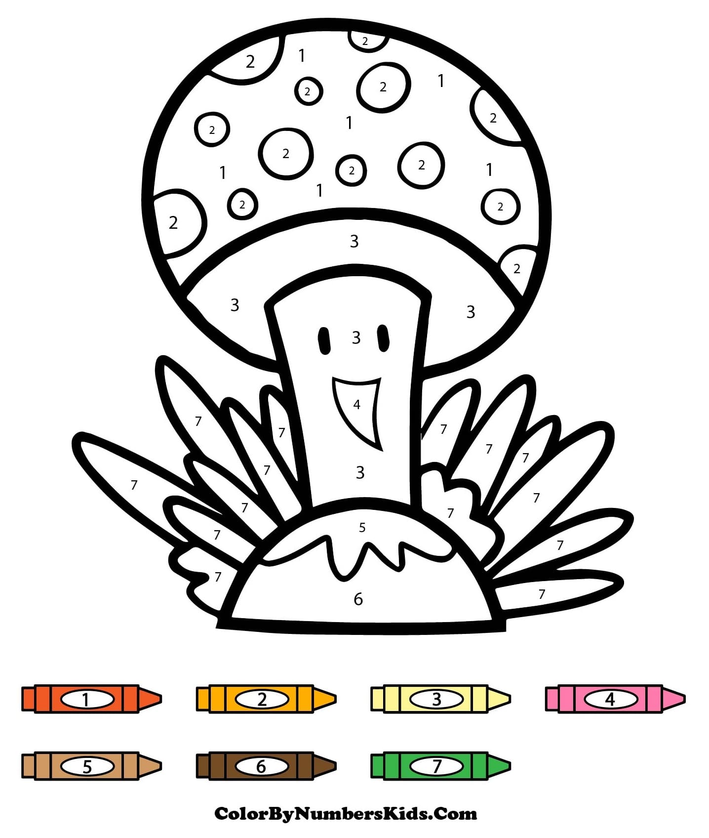 Mushroom Color By Number