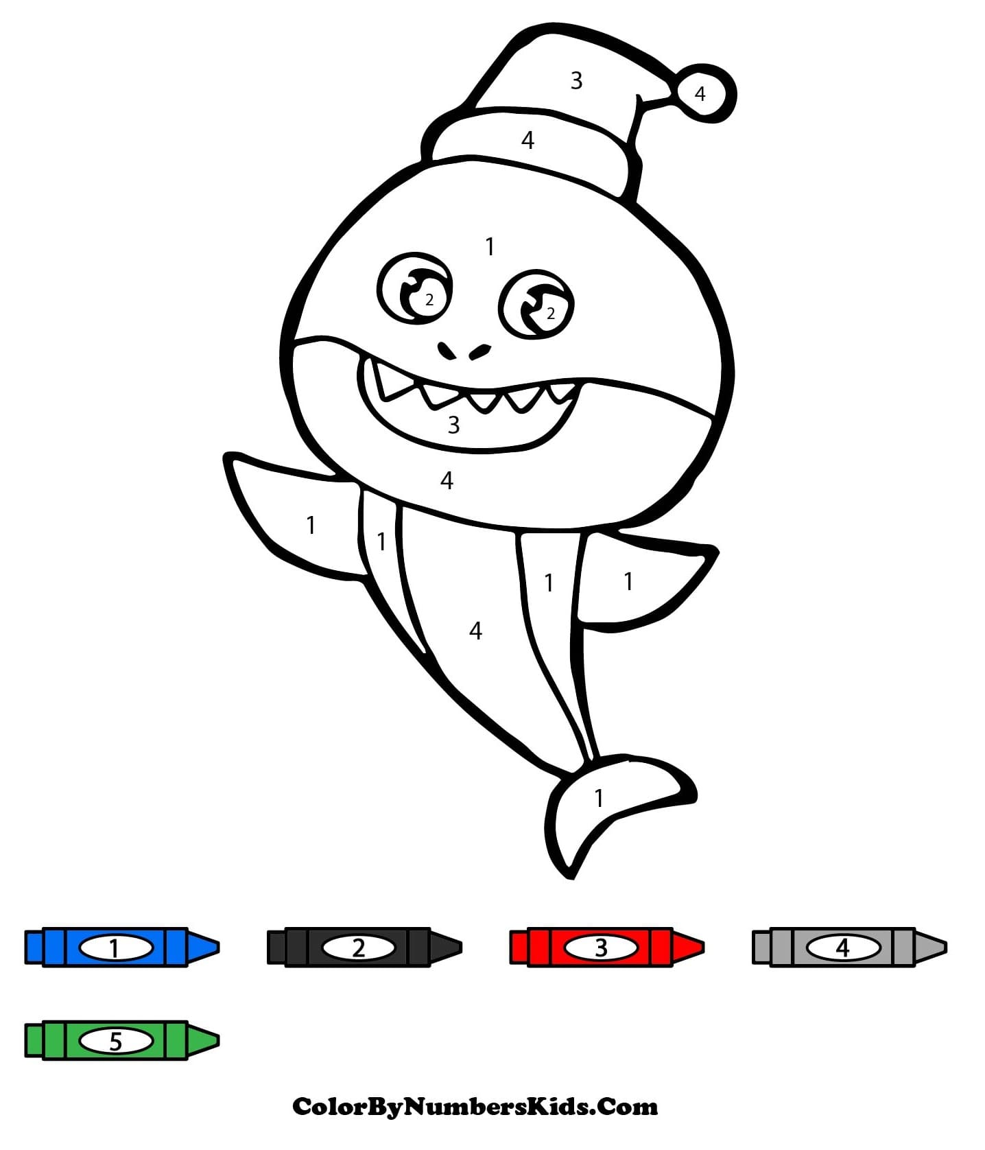 Shark Color By Number