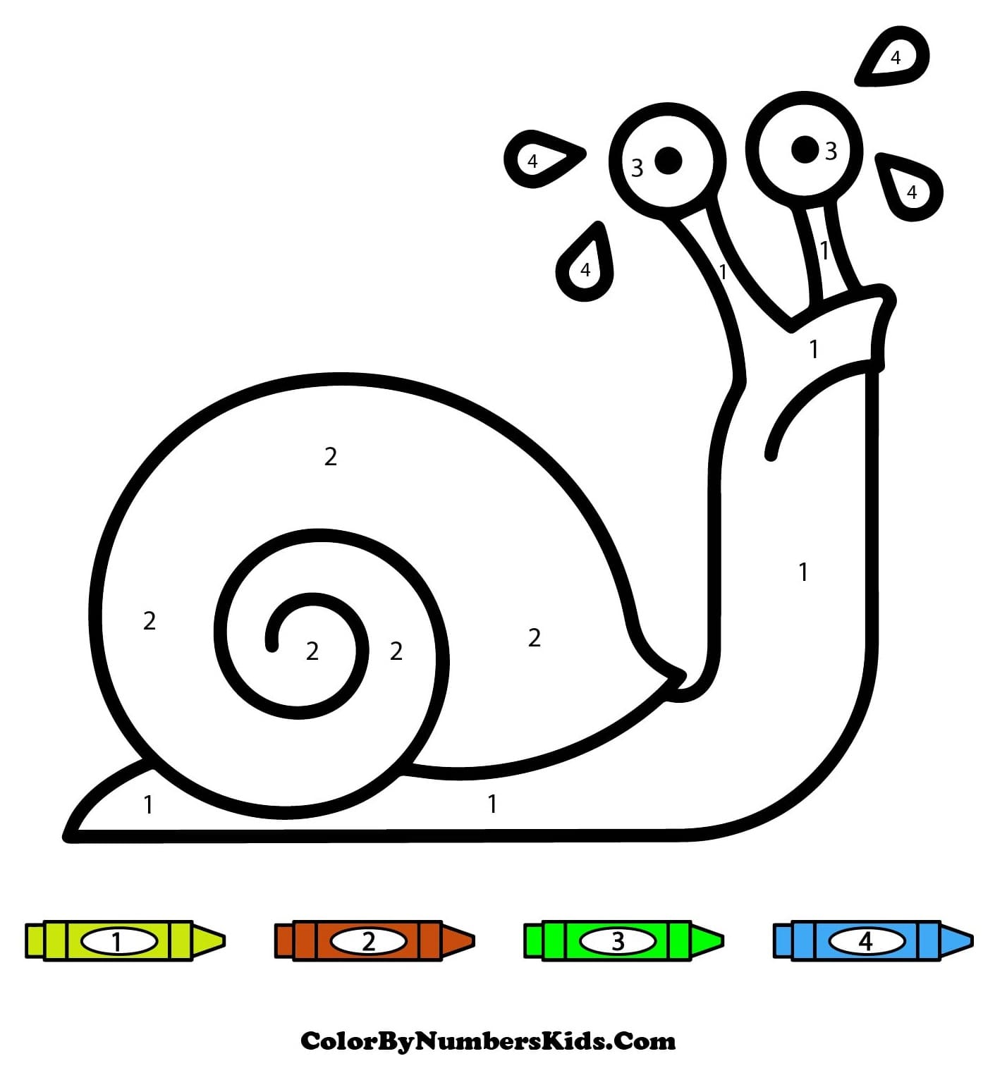 Crying Snail Color By Number