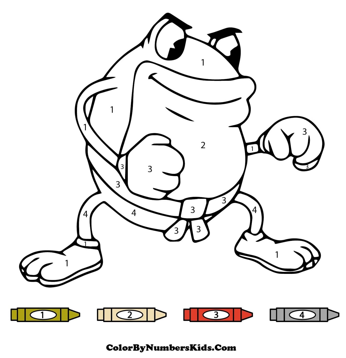 Cuphead Frog Color By Number