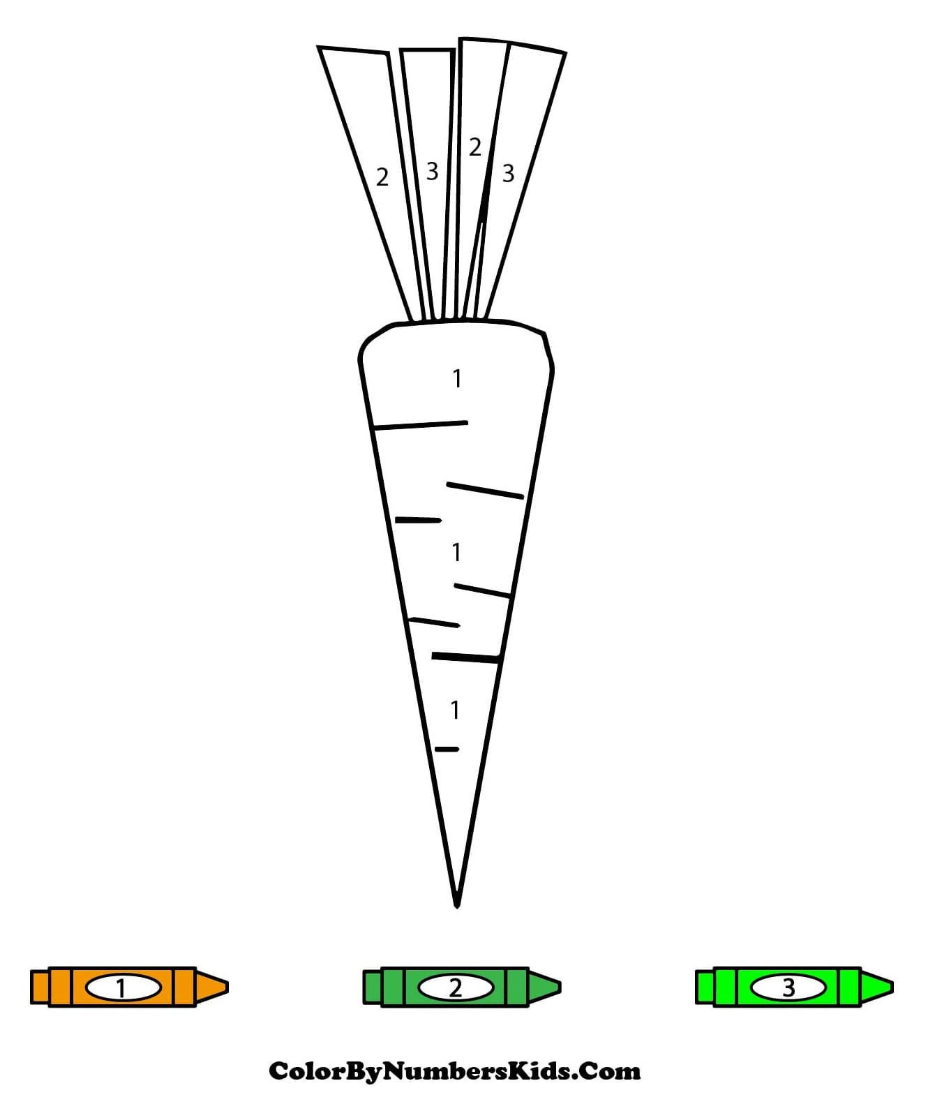 Easy Carrot Color By Number