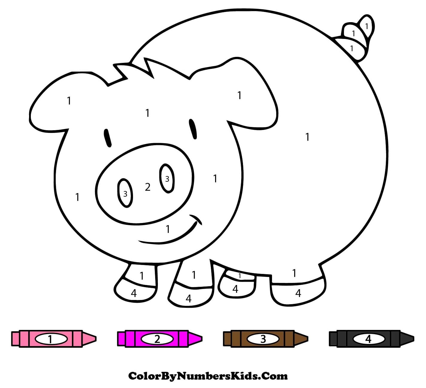 Fat Pig Color By Number