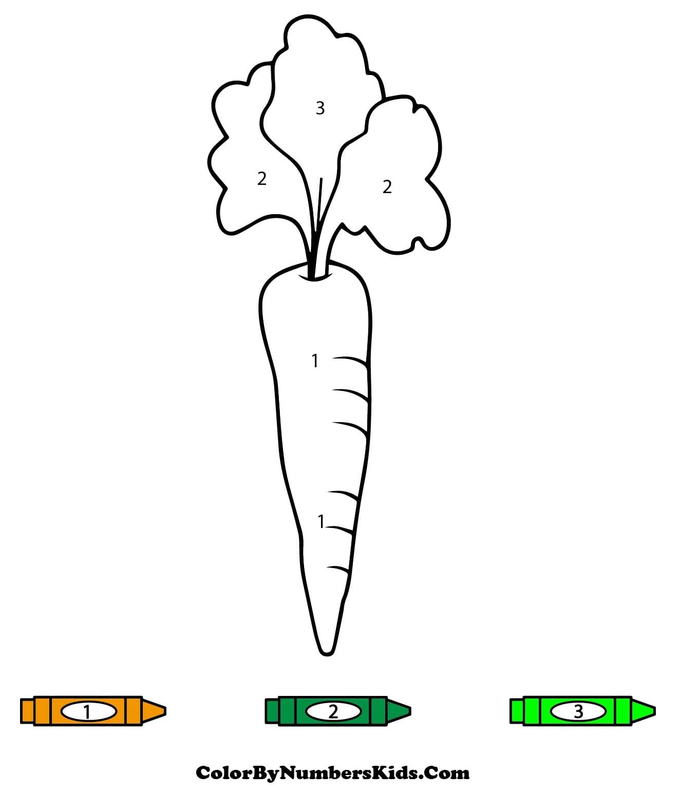 Free Carrot Color By Number