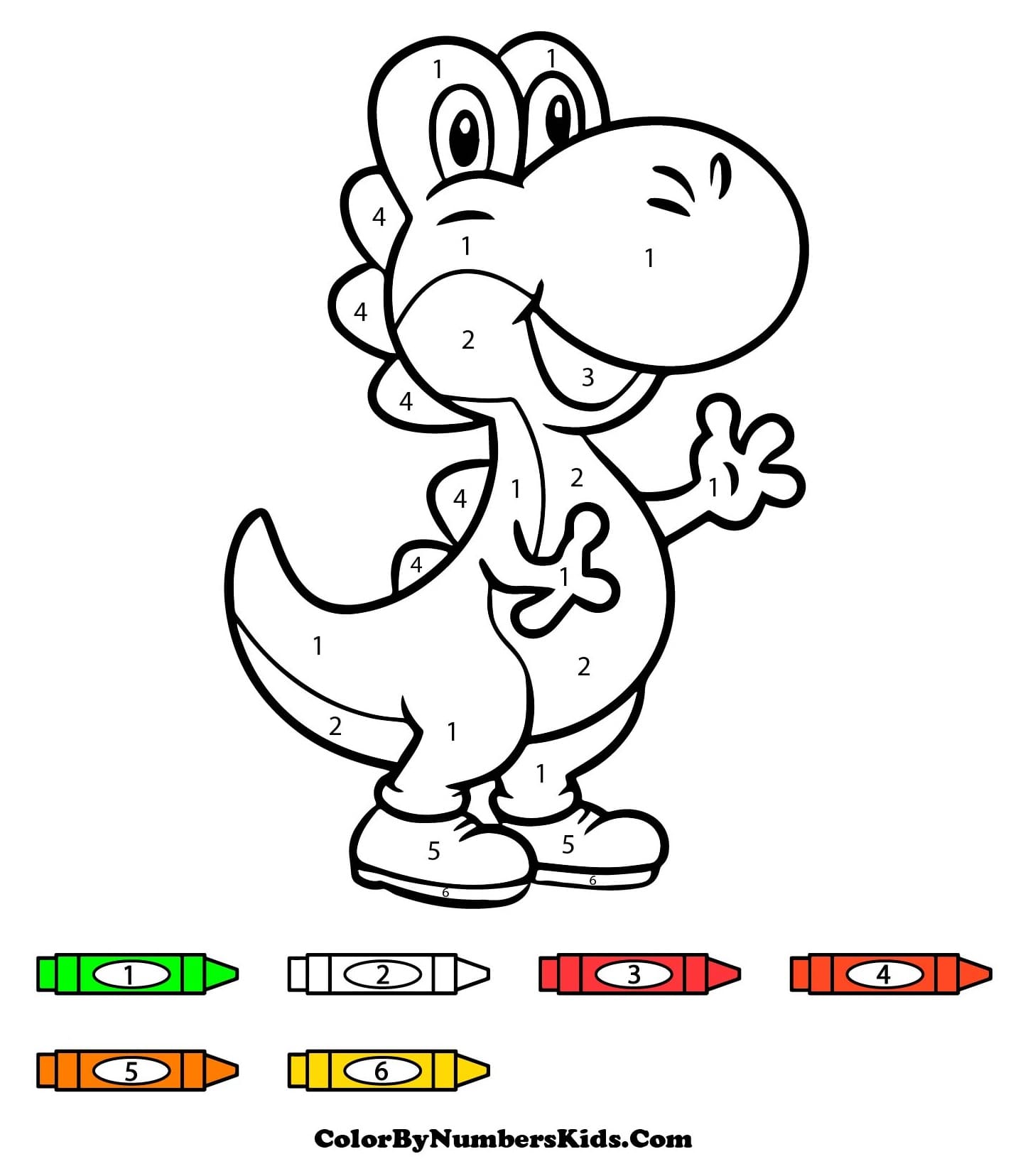 Free Yoshi Color By Number