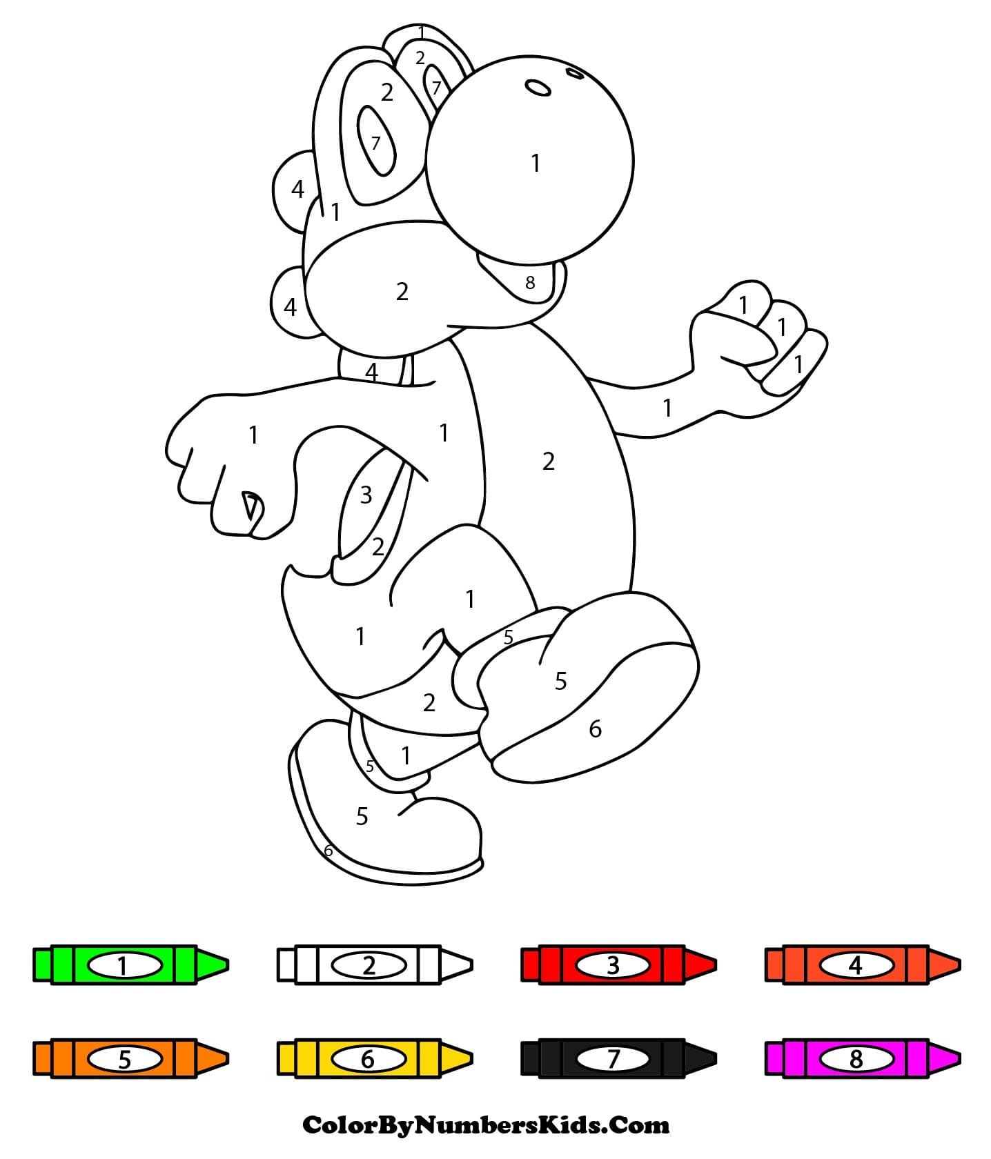 Fun Yoshi Color By Number