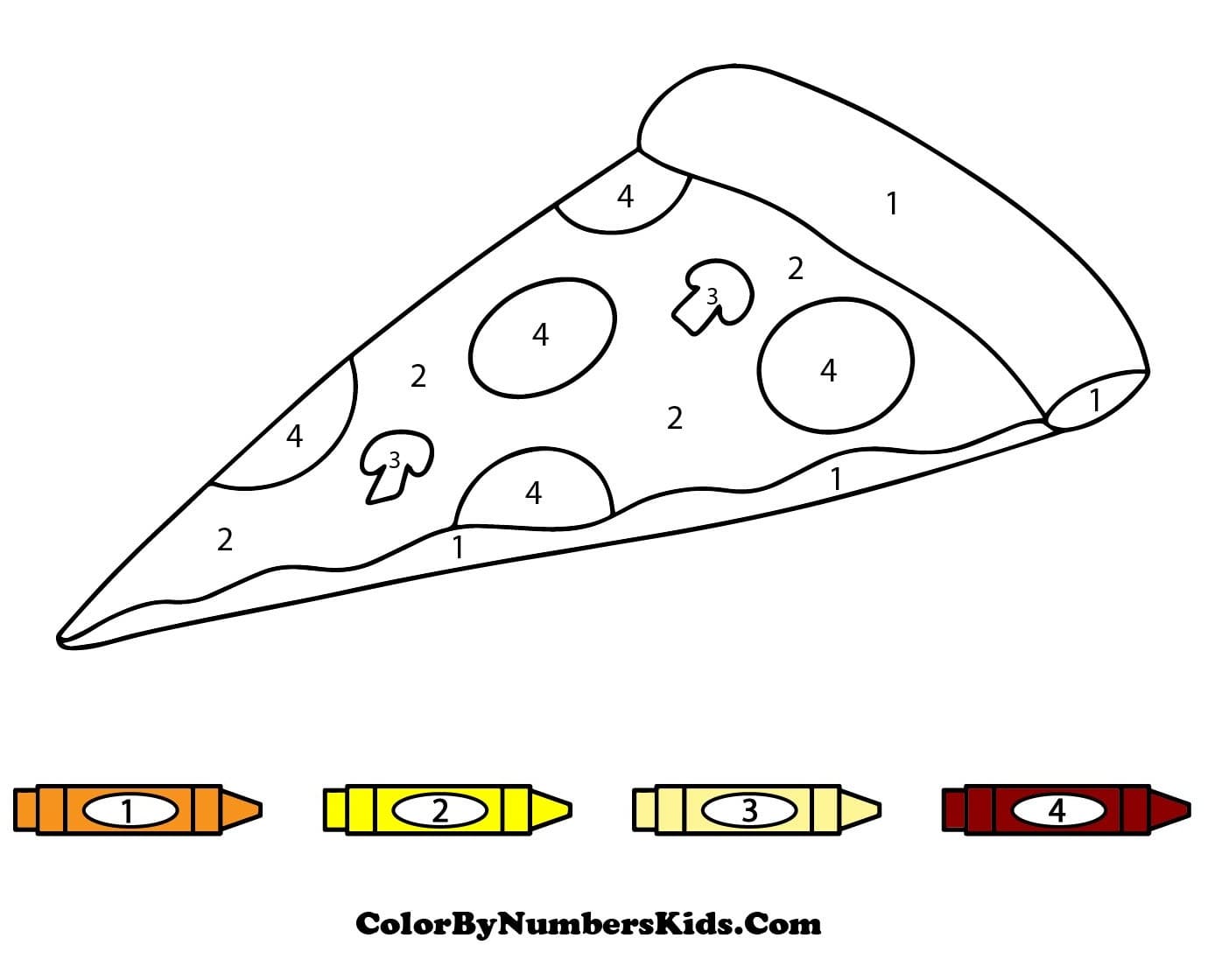 Good Pizza Color By Number