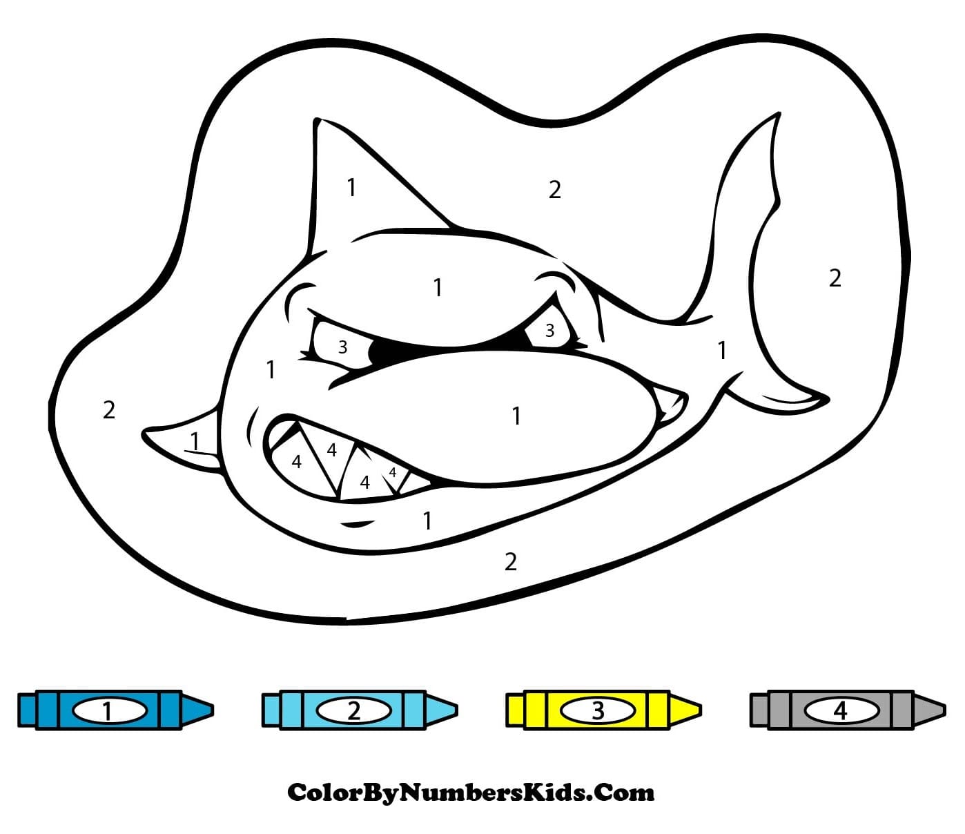 Grumpy Shark Color By Number