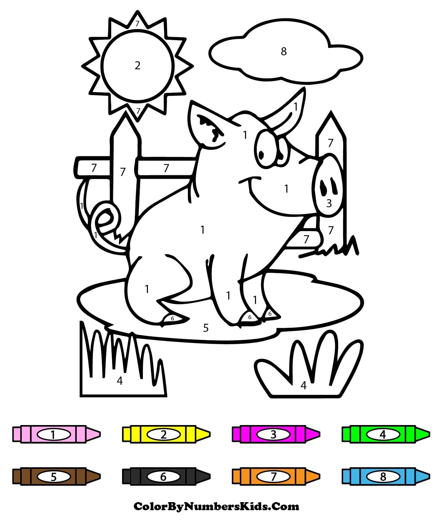 Pig Color By Number