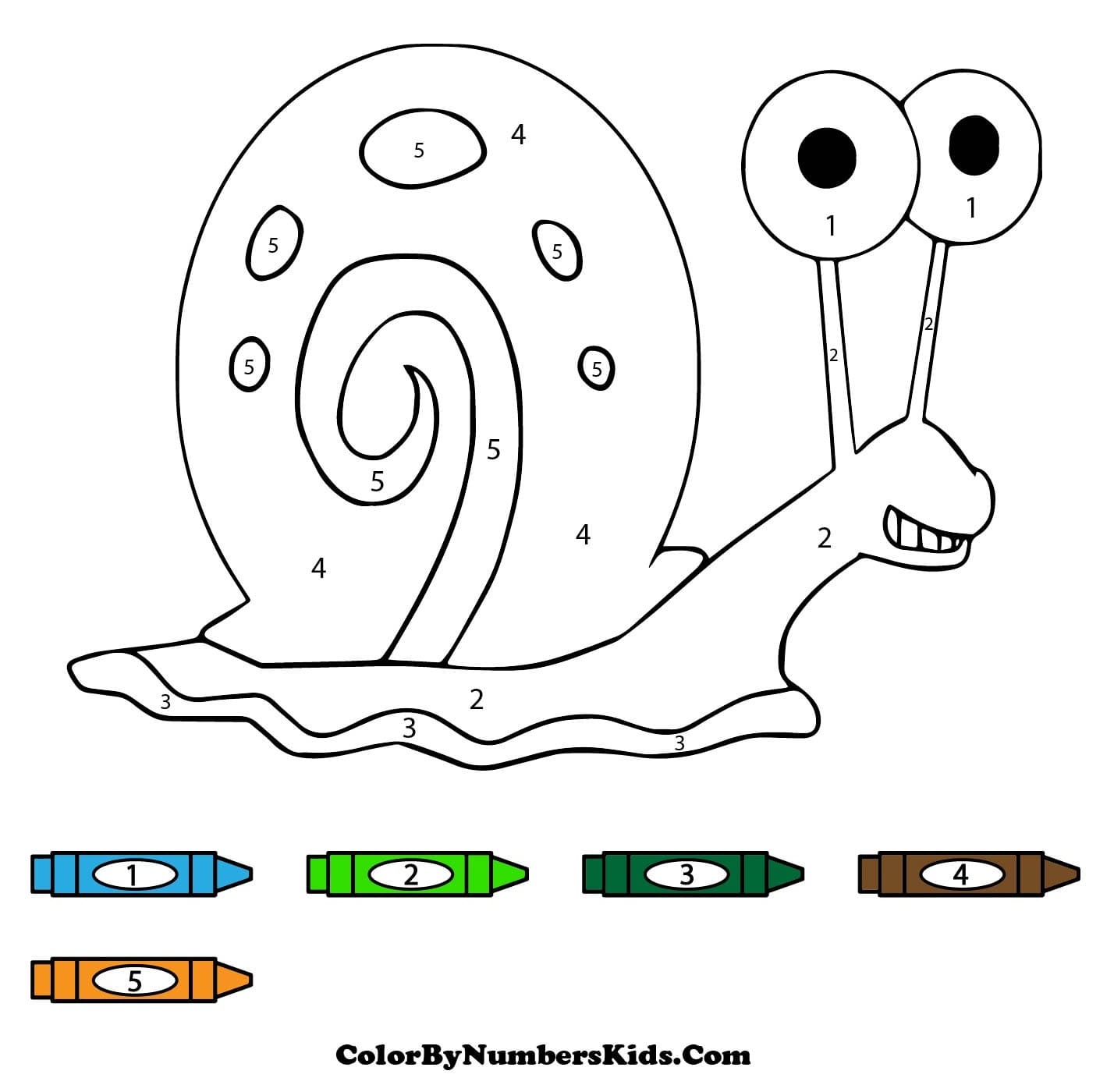 Laughing Snail Color By Number