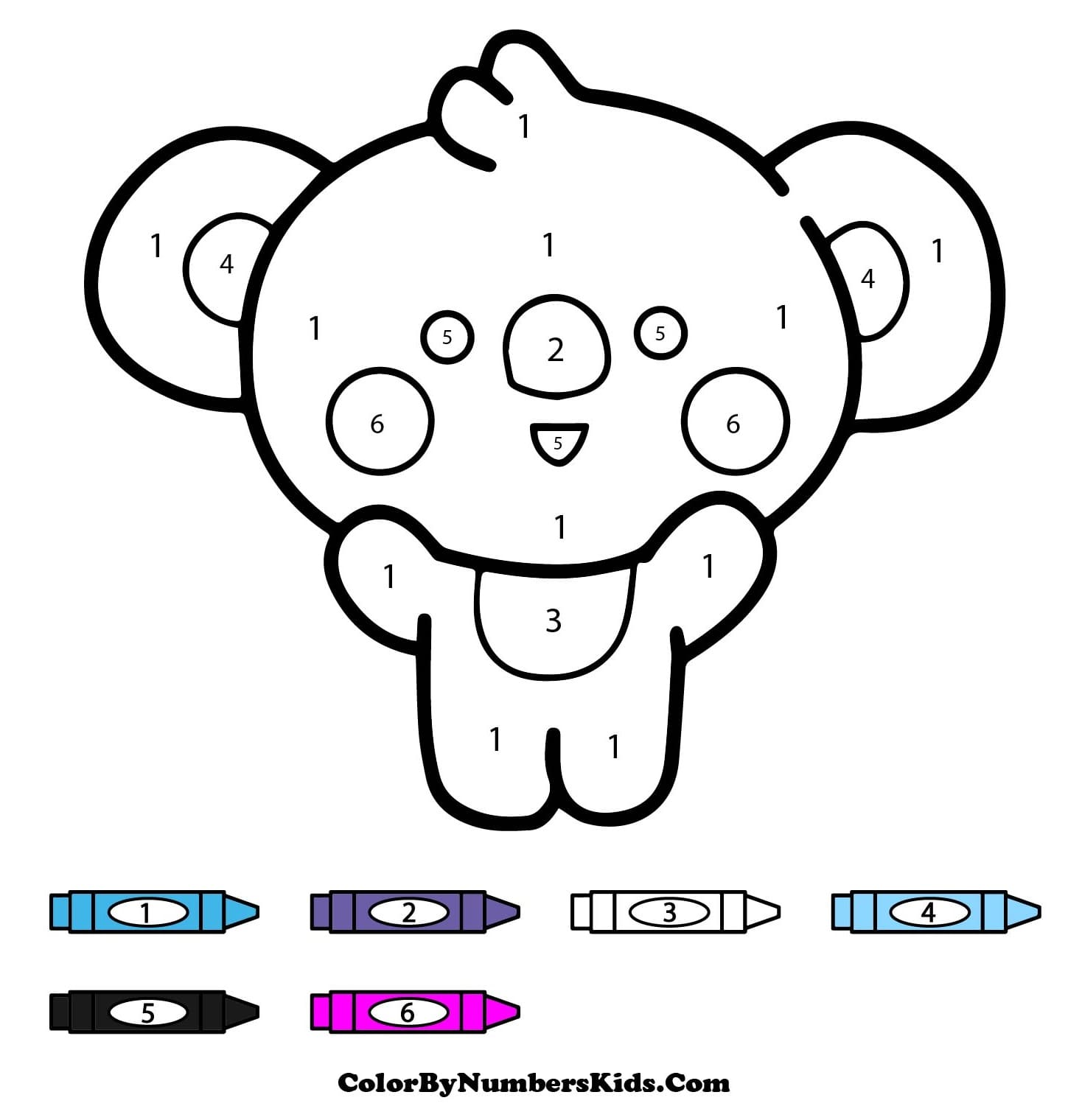 Lovely Koya BT21 Color By Number