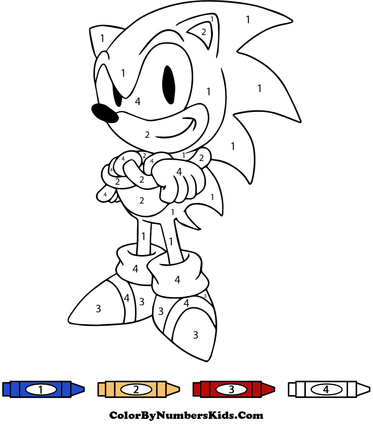 Nice Sonic Color By Number