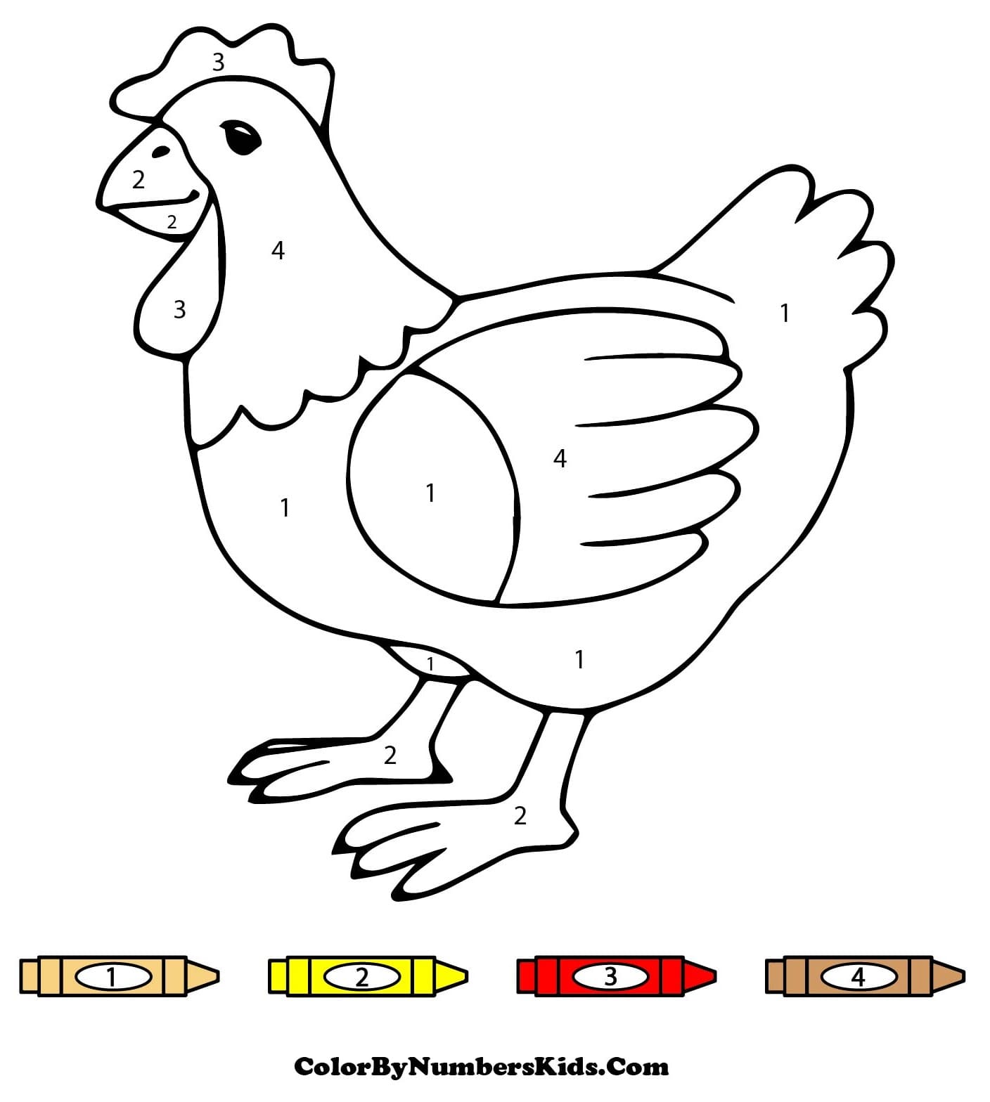 Normal Chicken Color By Number