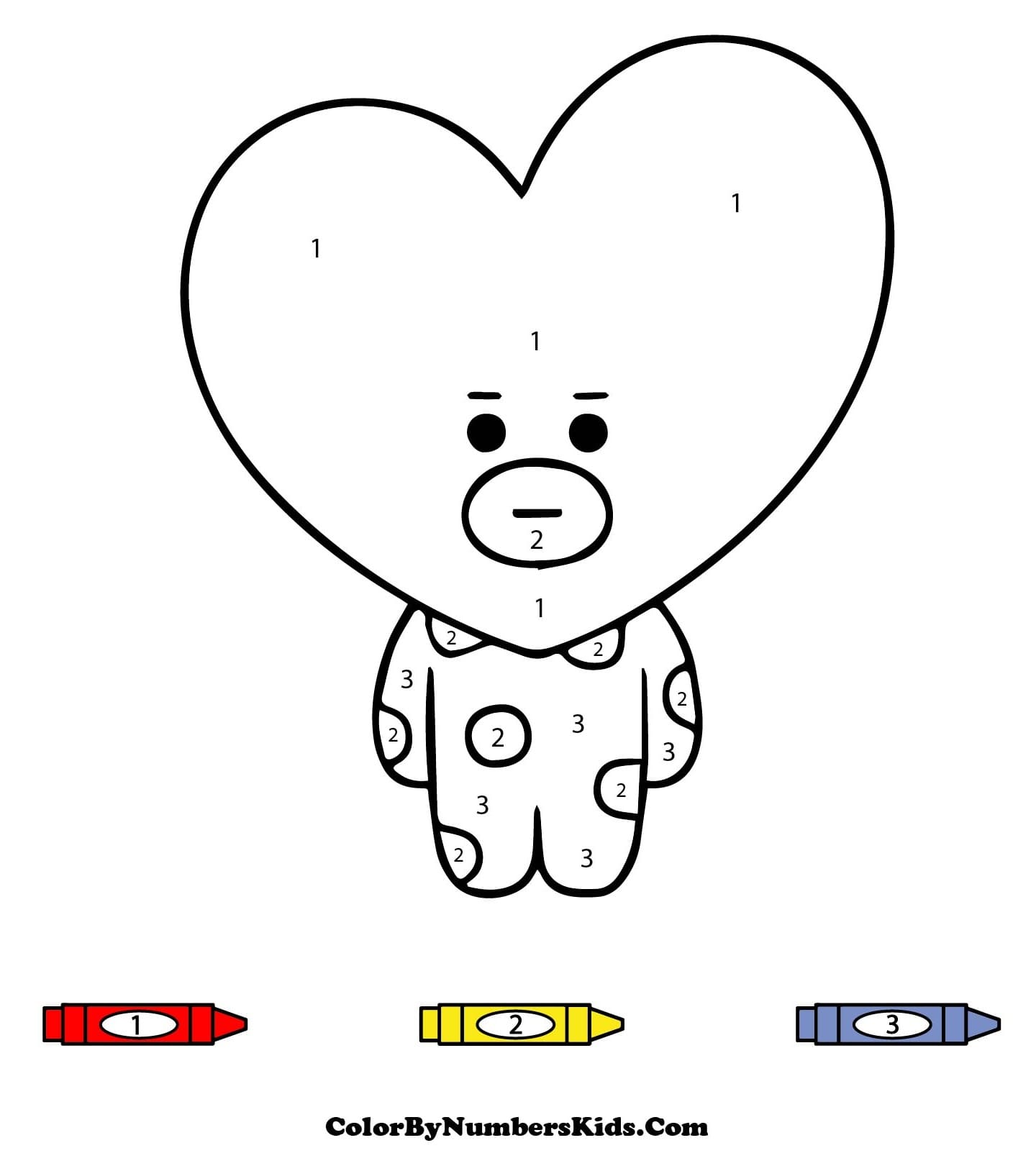 Printable BT21 Color By Number