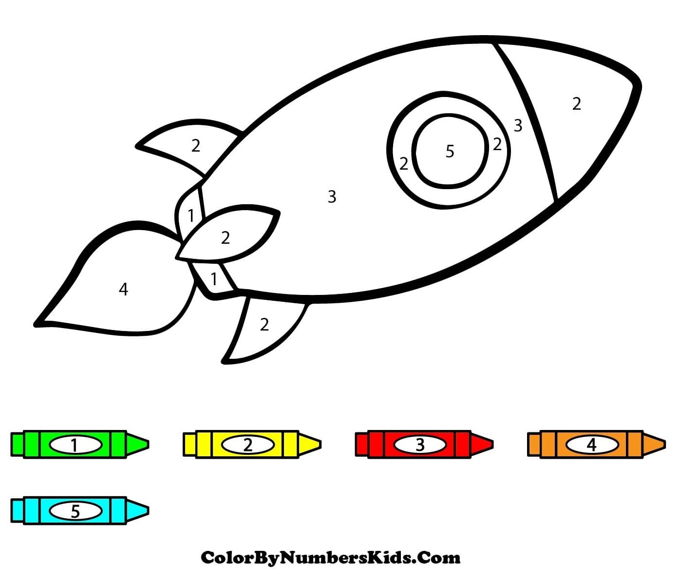 Rocket Fly Color By Number