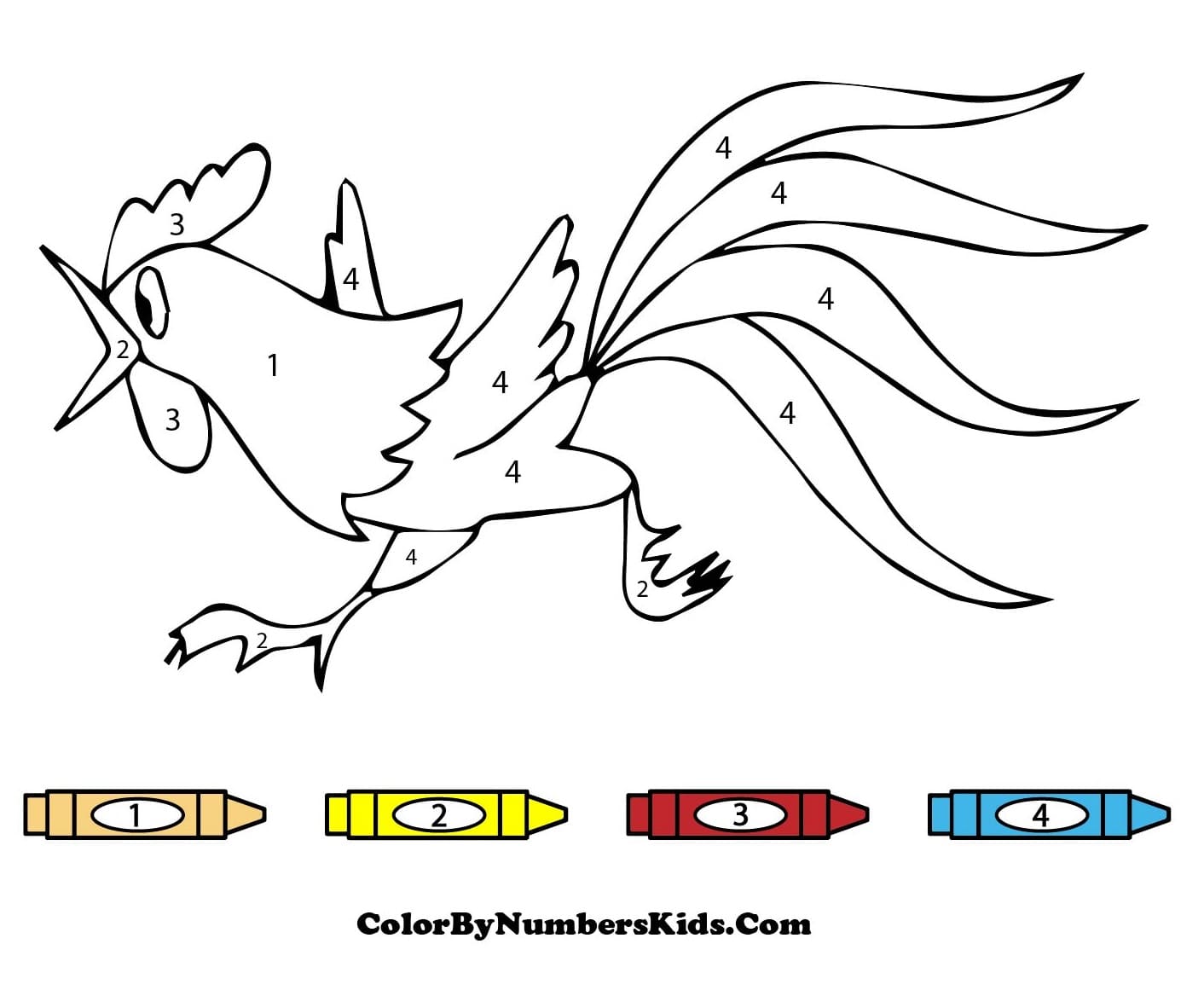 Running Chicken Color By Number
