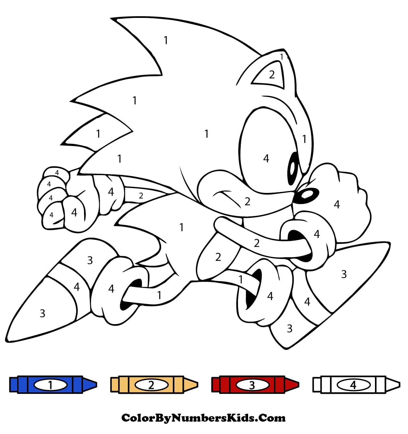 Serious Sonic Color By Number