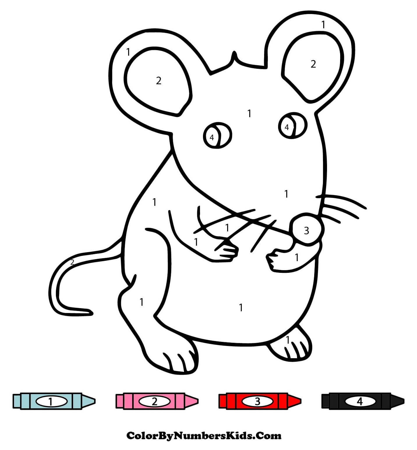 Simple Mouse Color By Number
