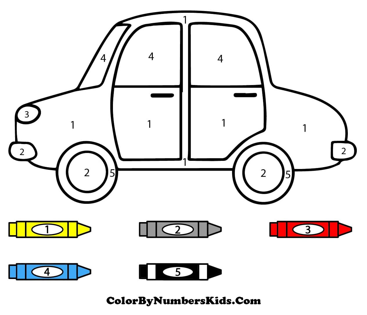 Small Car Color By Number
