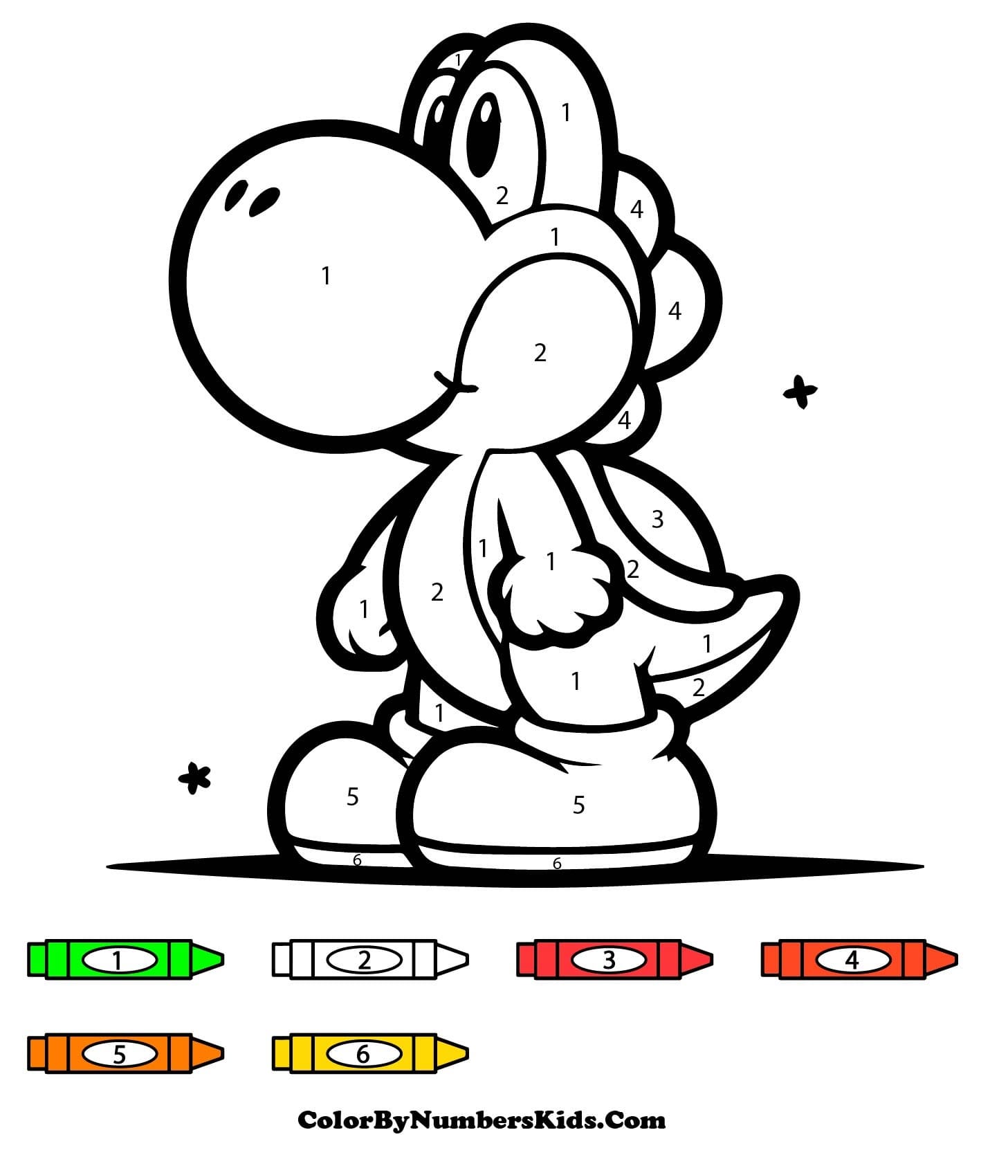 Small Yoshi Color By Number