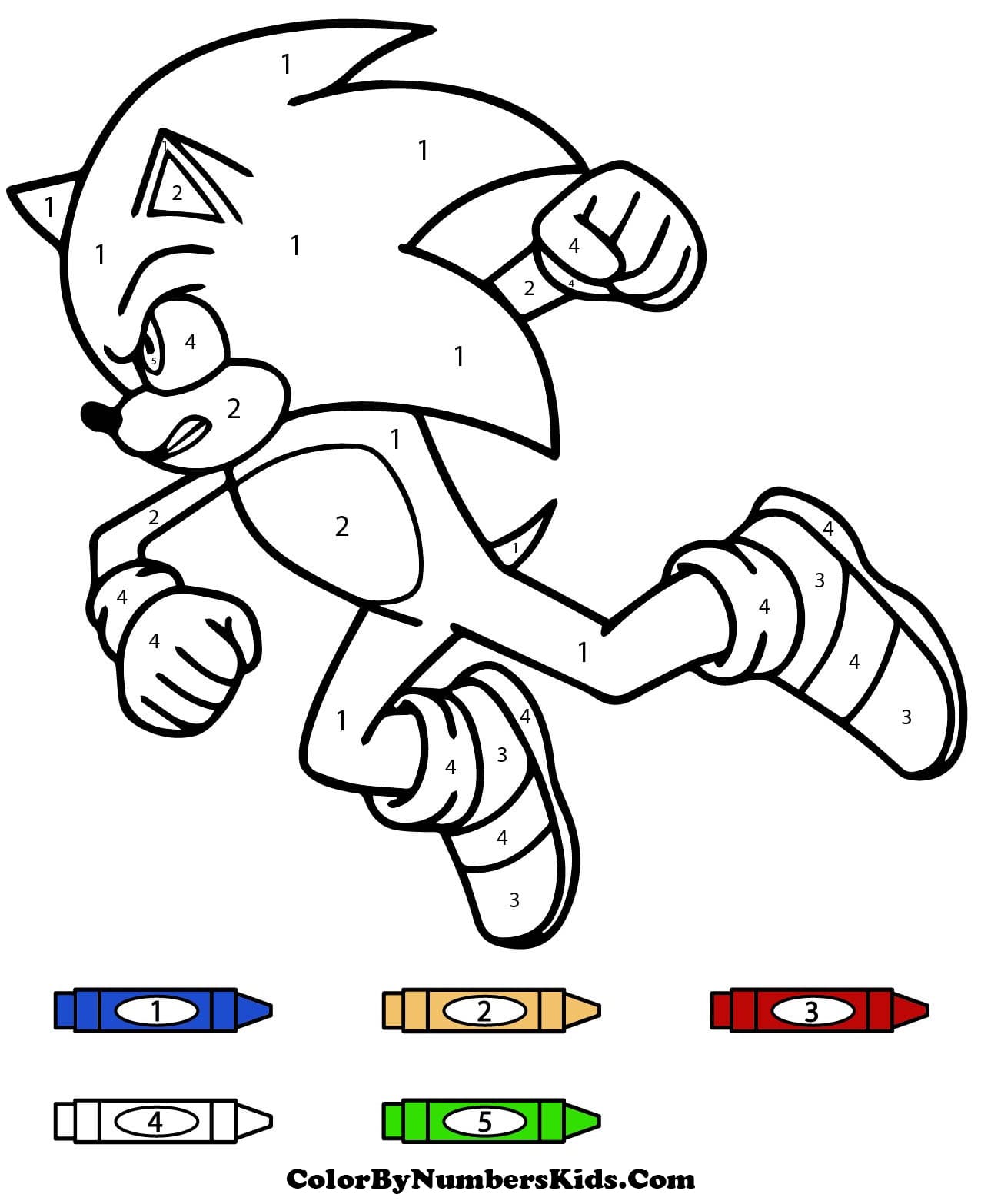 Sonic Fighting Color By Number