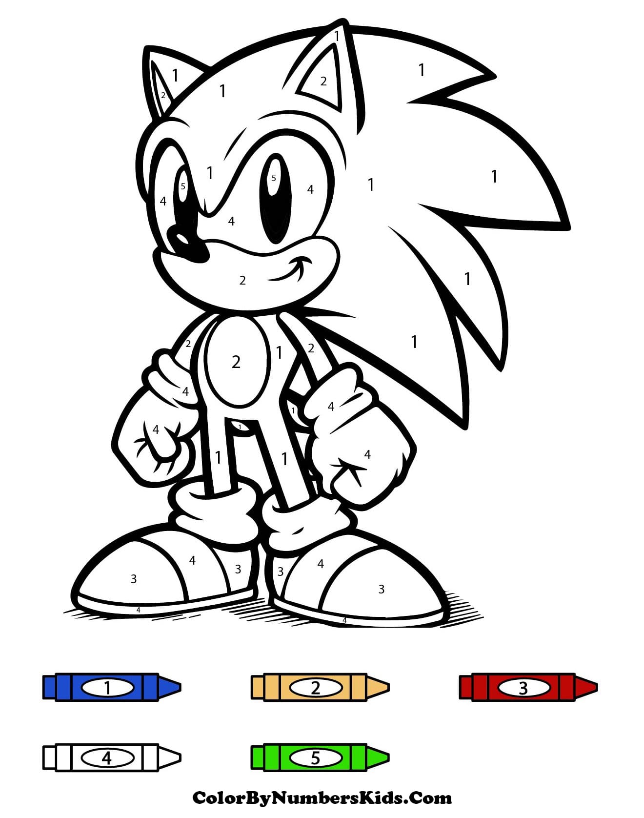 Sonic Smiles Color By Number