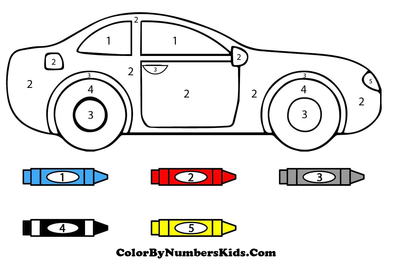 Speed Car Color By Number