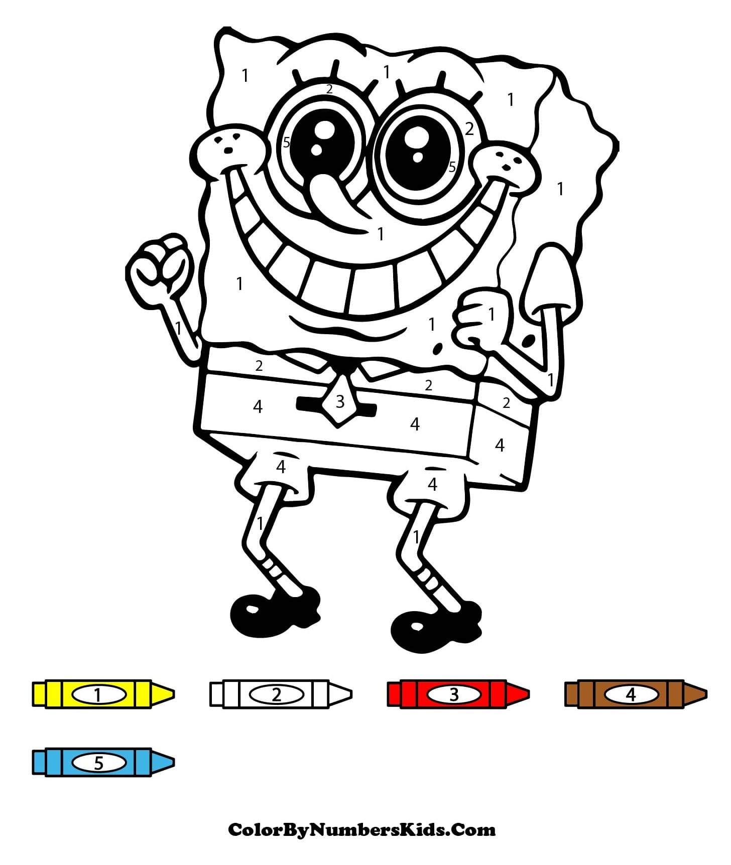 Spongebob Fun Color By Number