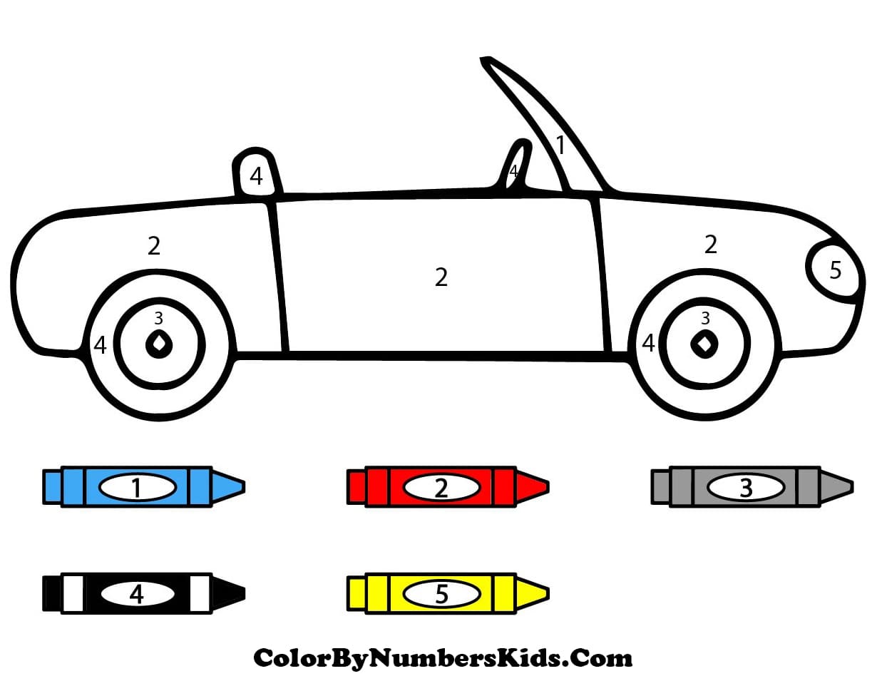 Sport Car Color By Number