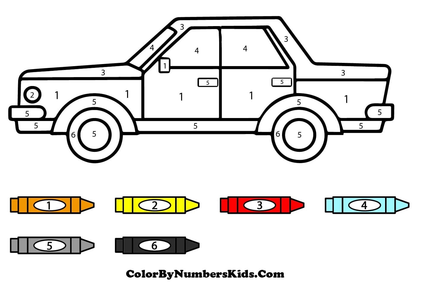 The Car Color By Number