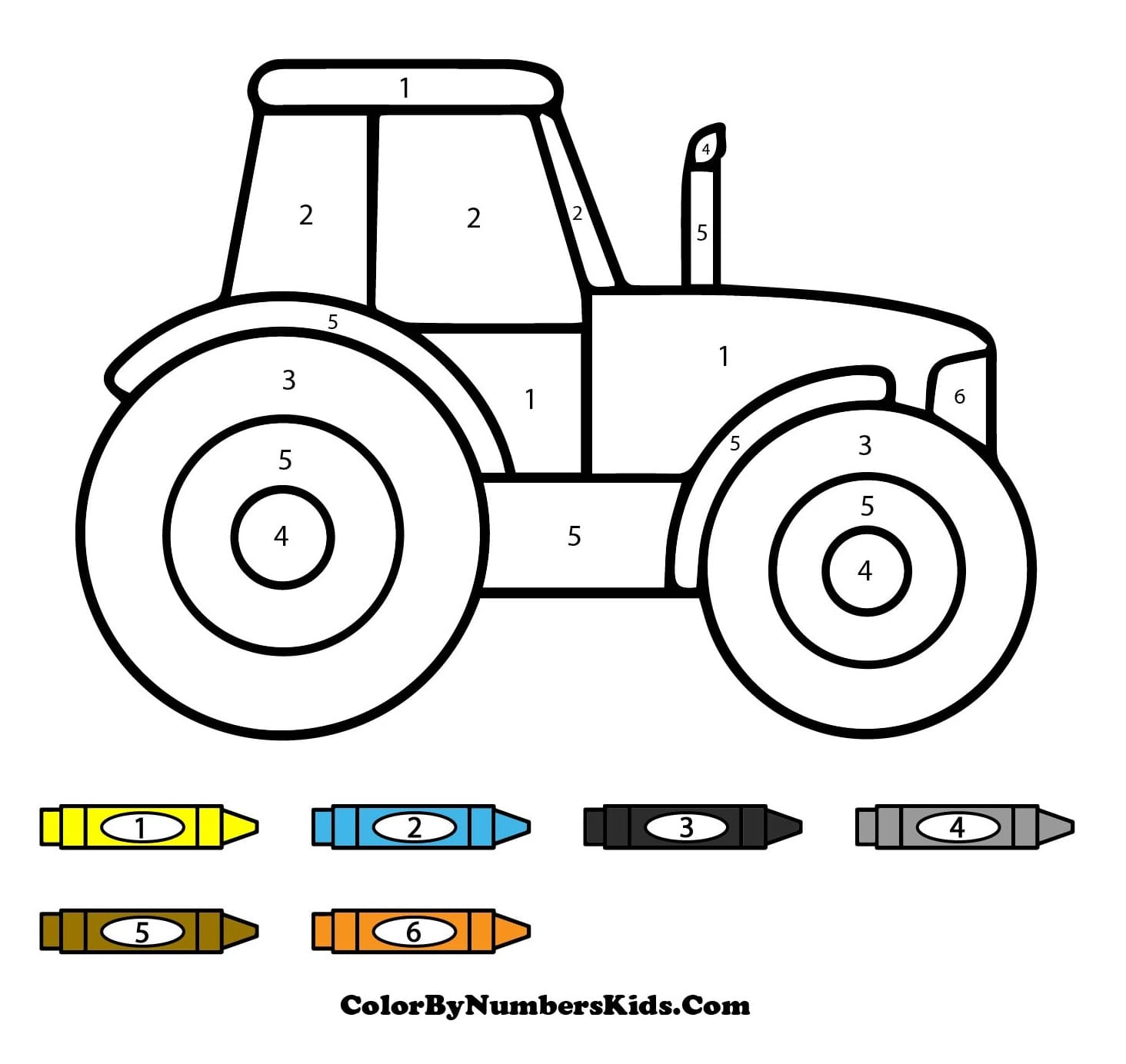 The Tractor Color By Number