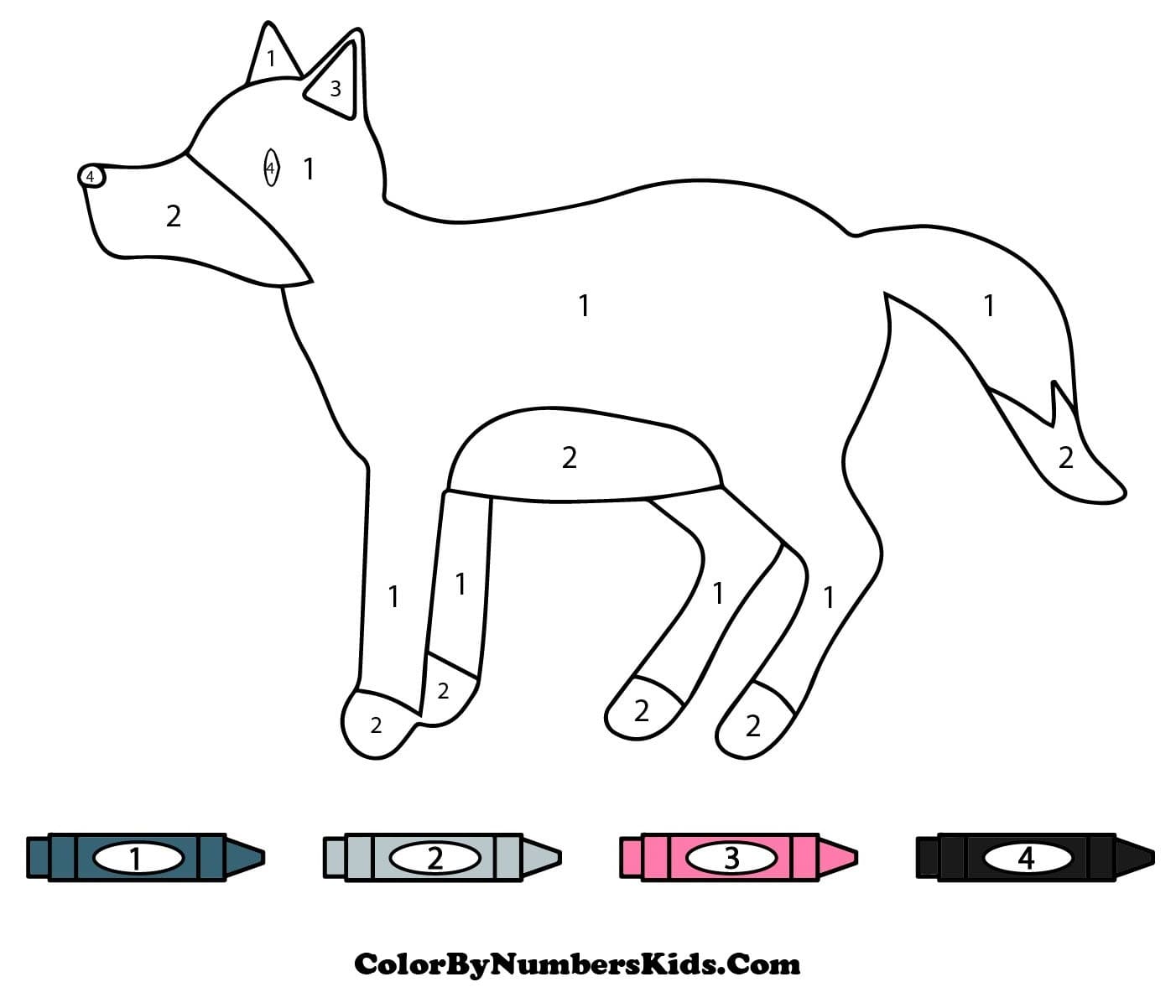 The Wolf Color by Number