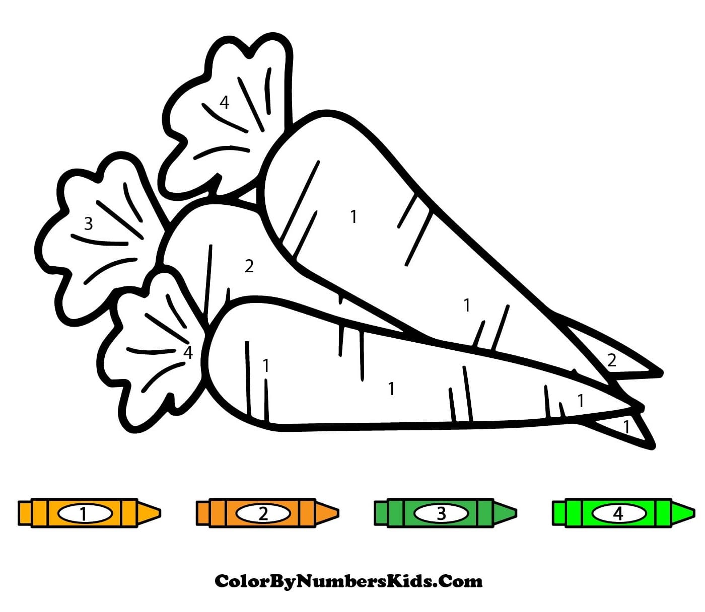 Three Carrots Color By Number