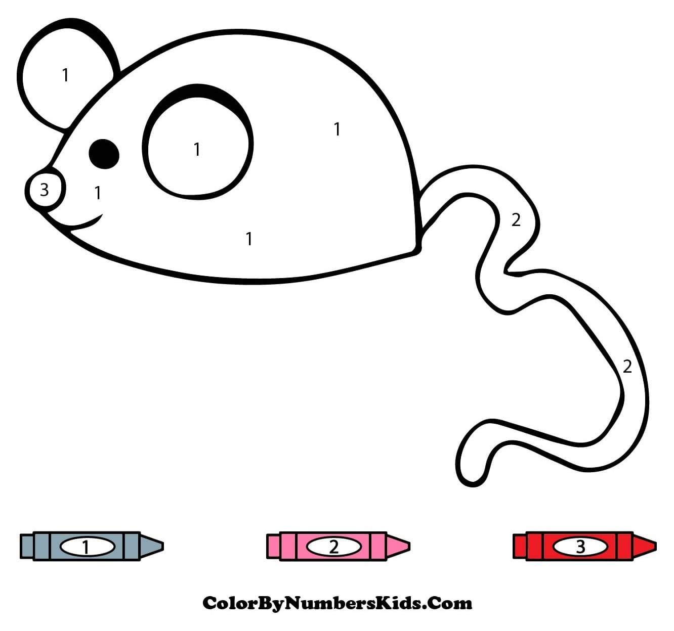 Toy Mouse Color By Number