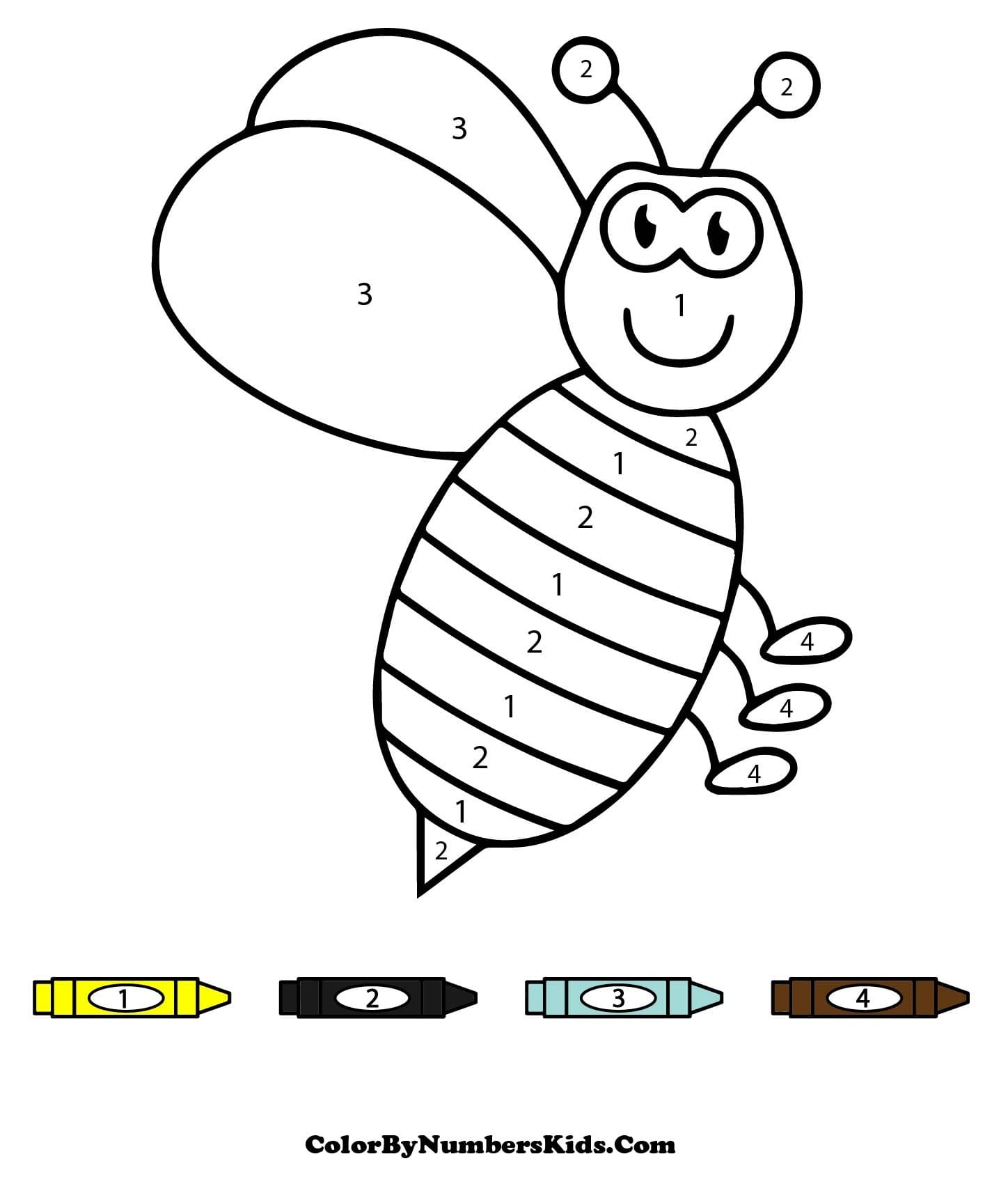 A Bee Color By Number