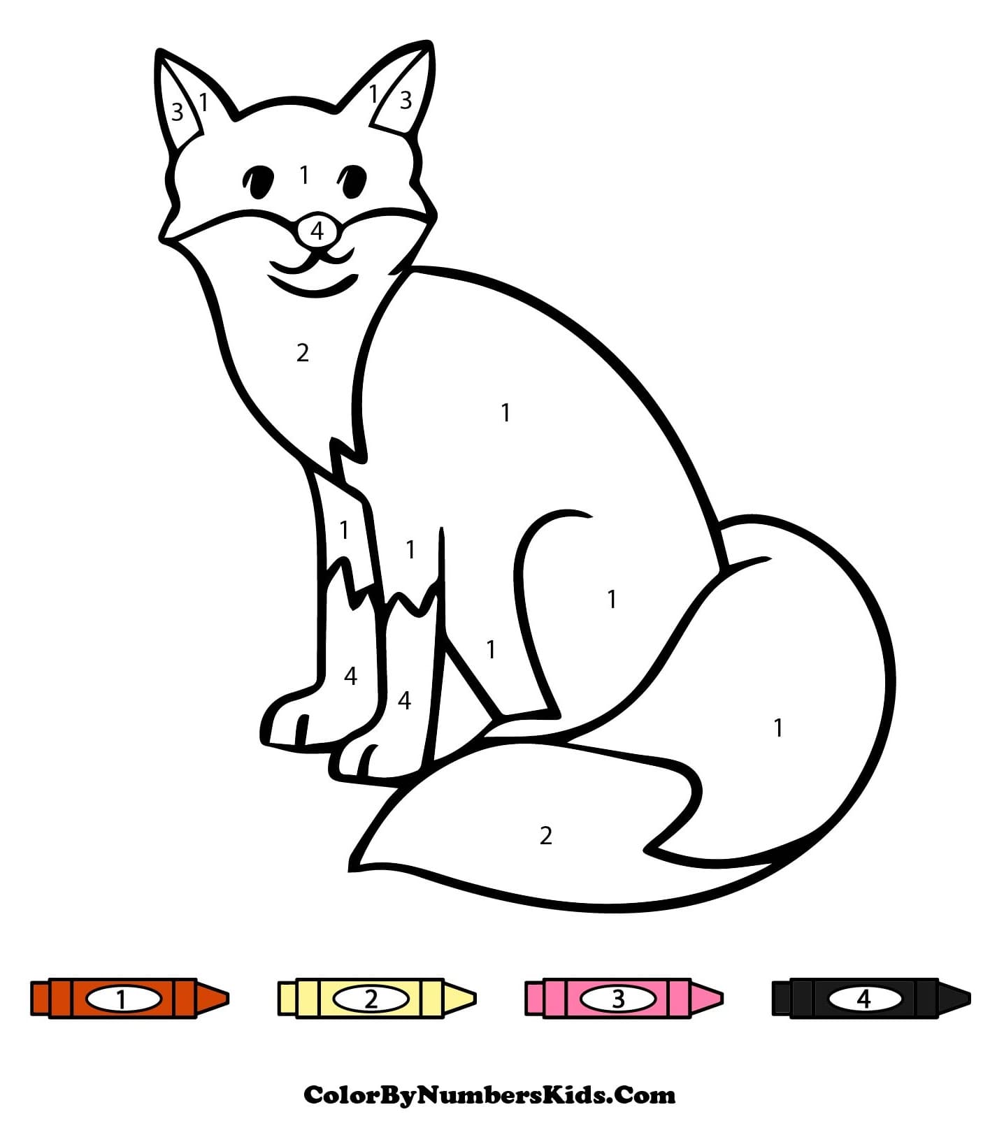 A Fox Color By Number