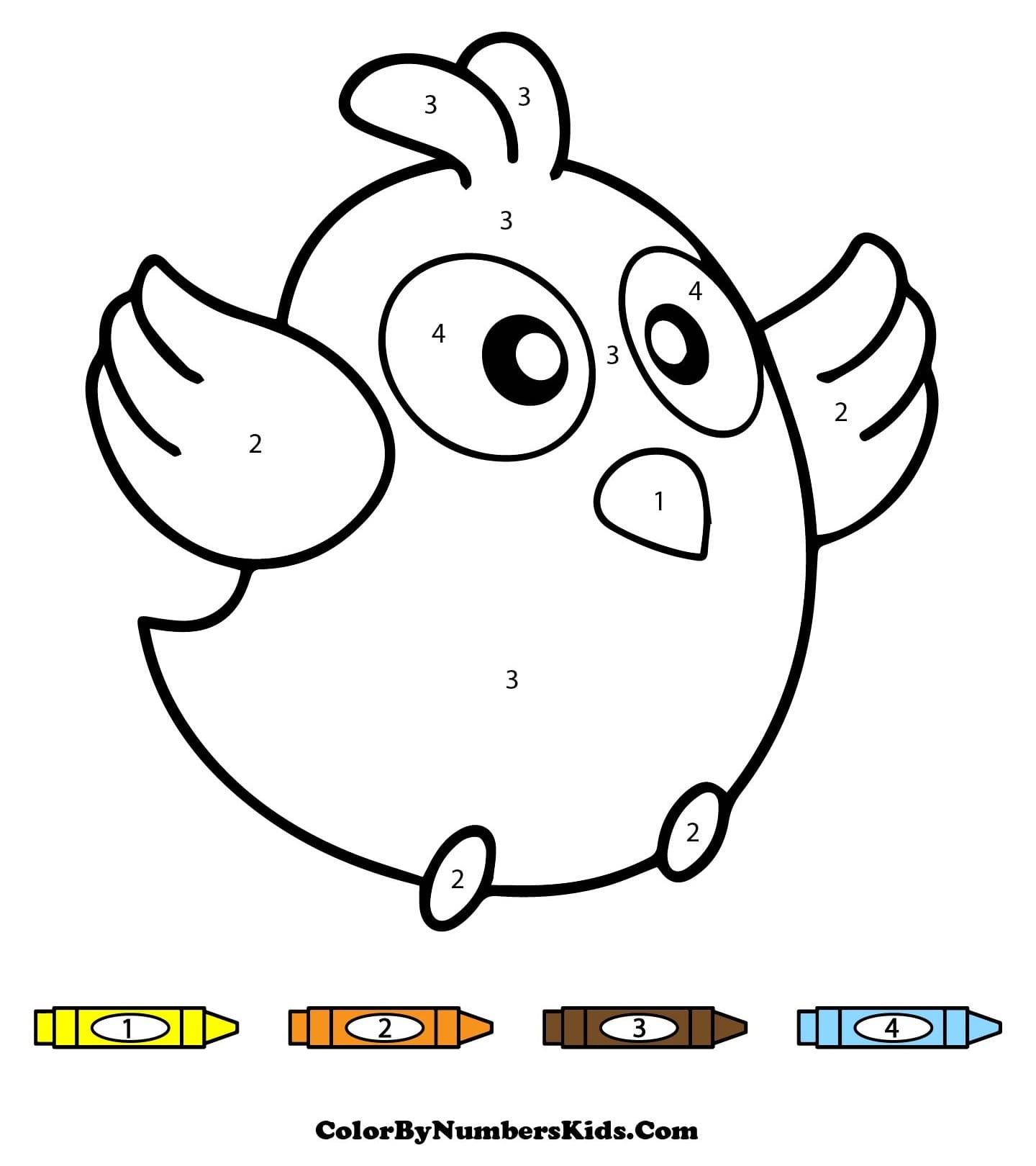 Baby Bird Color By Number