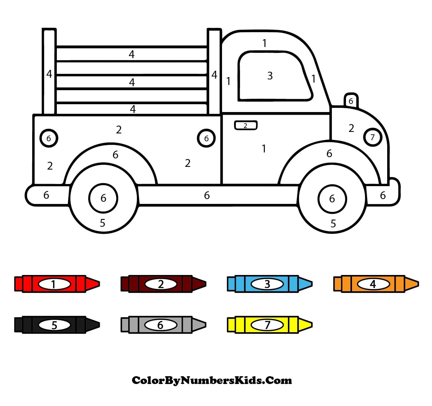 Classic Truck Color By Number