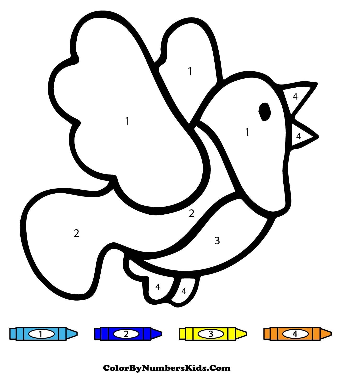 Color By Number Bird