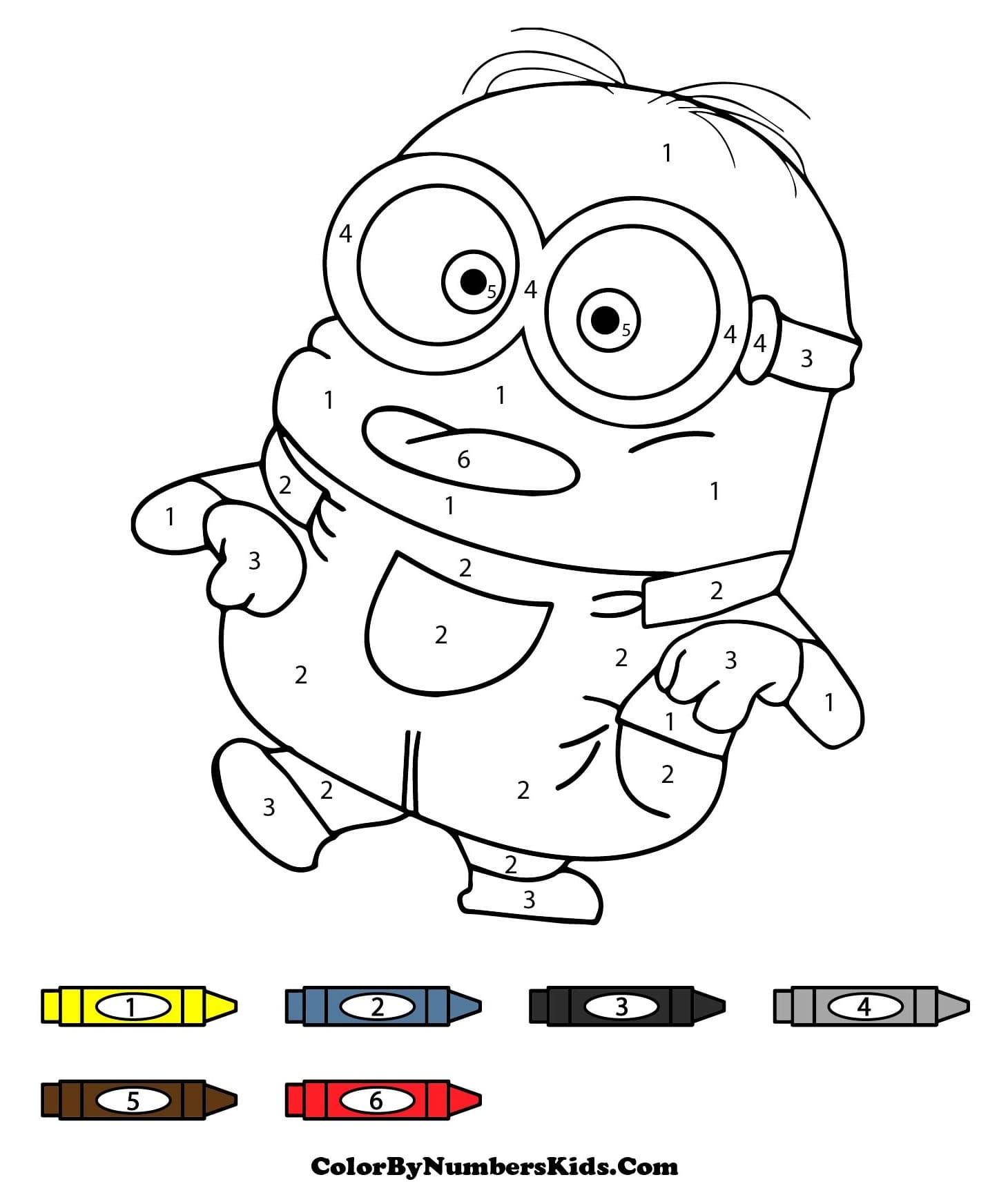 Funny Minion Color By Number