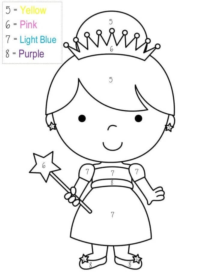 Little Princess Color By Number