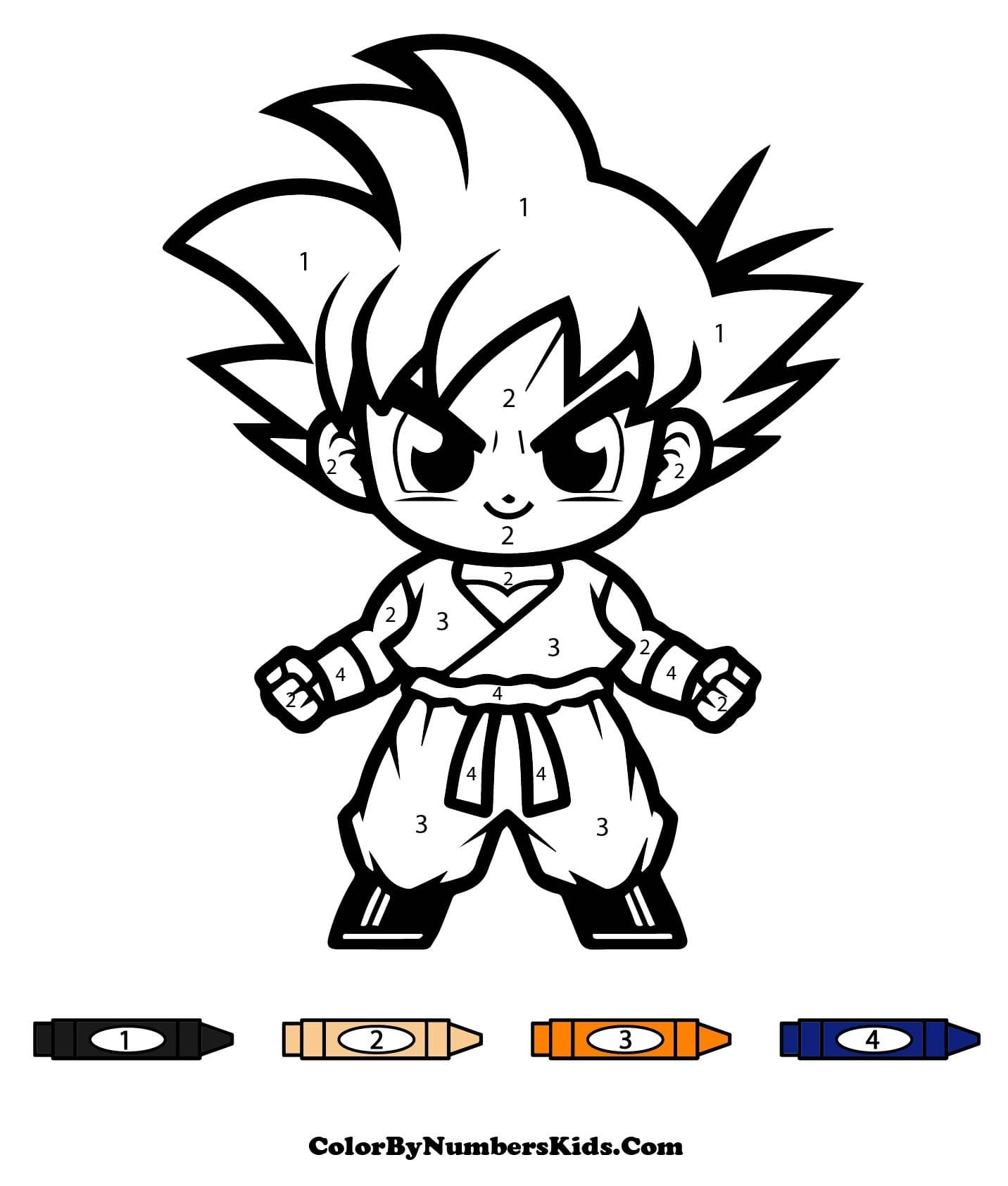 Little Son Goku Color By Number