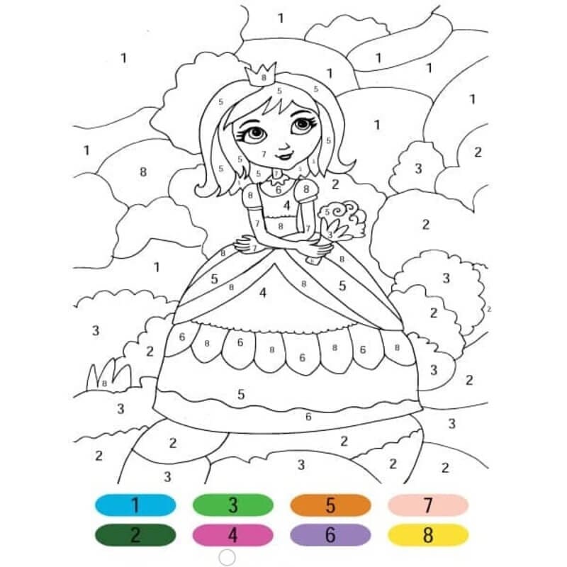 Lovely Princess Color By Number