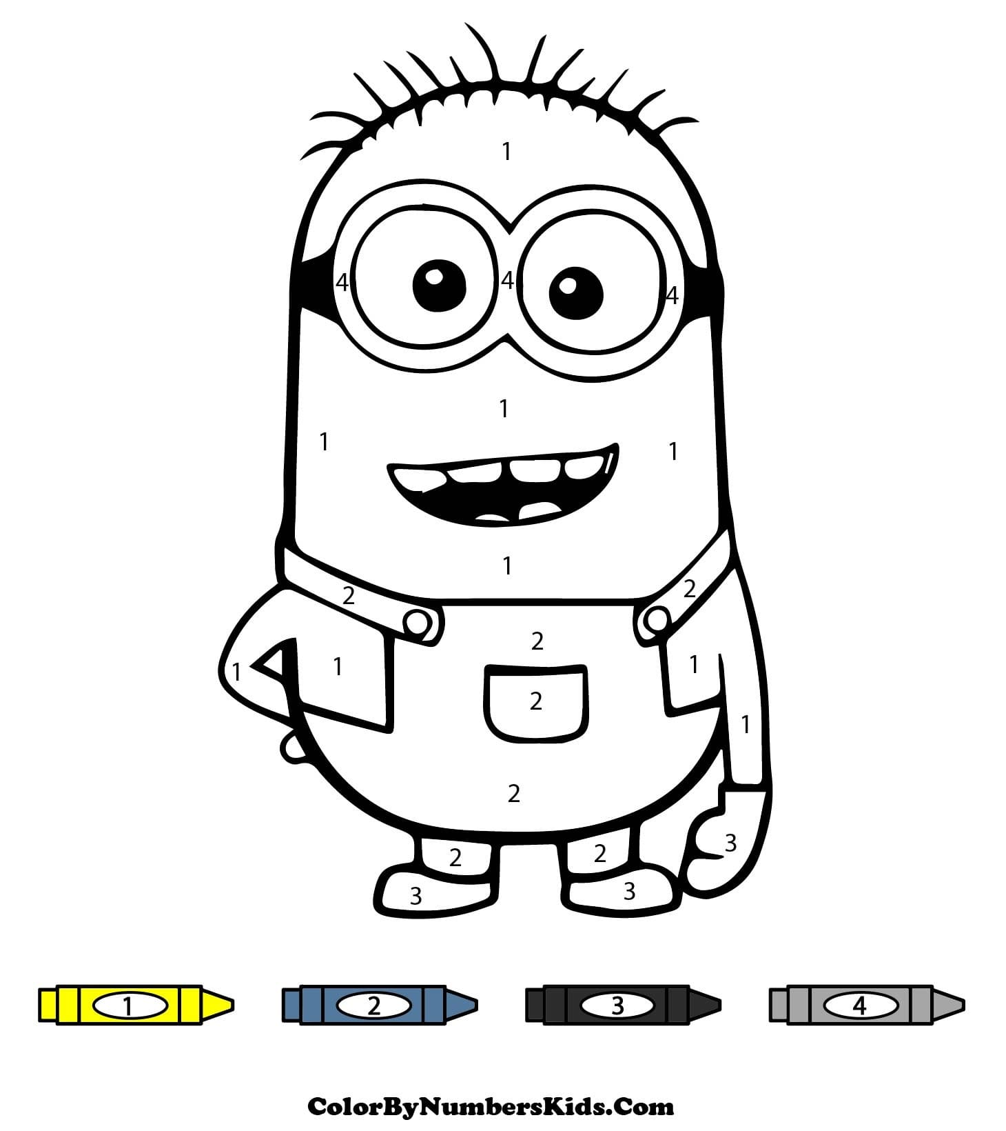 Minion Phil Color By Number