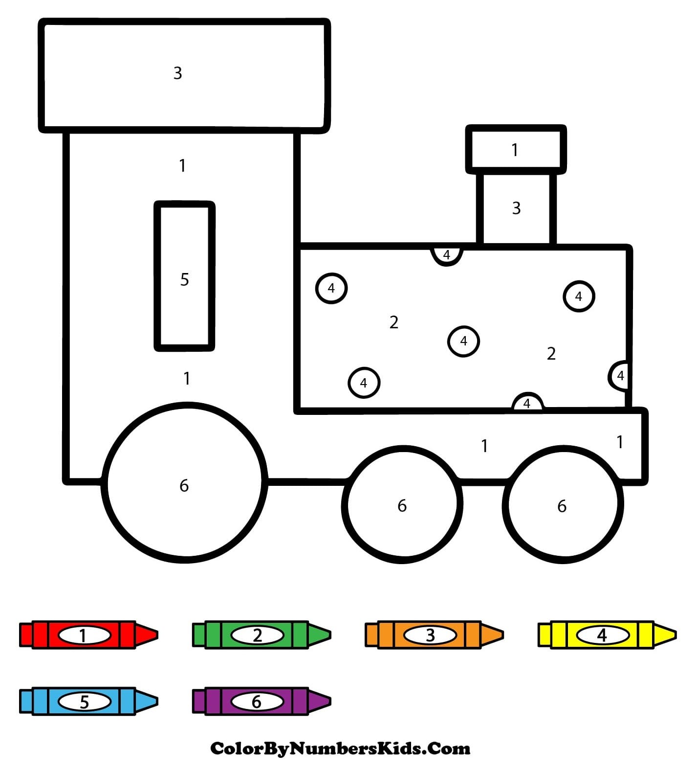 Nice Train Color By Number